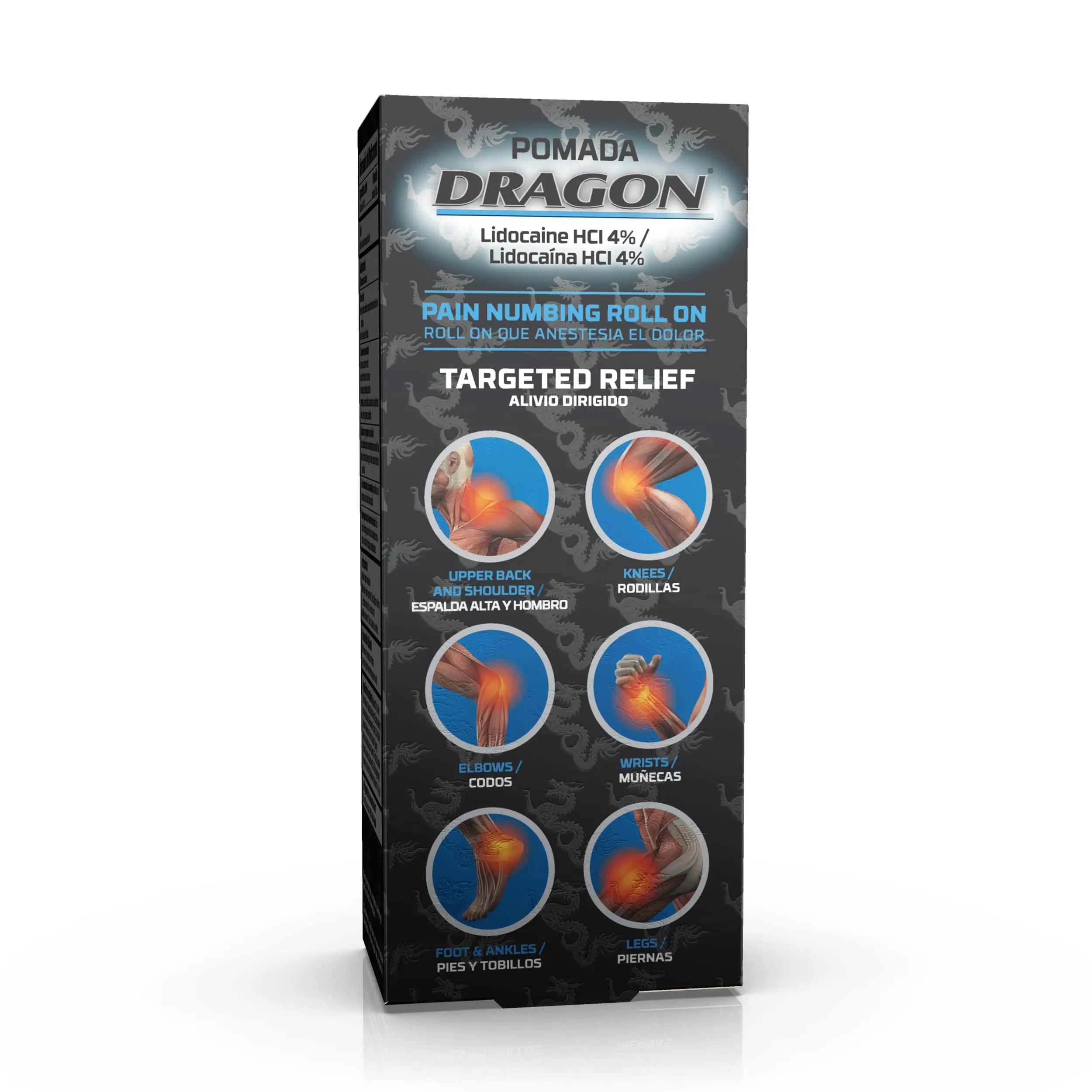 Dragon - POMADA, Maximum Strength- Pain Numbing & Long Lasting Pain Relief No Mess Applicator with Lidocaine Roll On, 2.5 oz, Pack of 3 Dragon Tabs uk supplements
