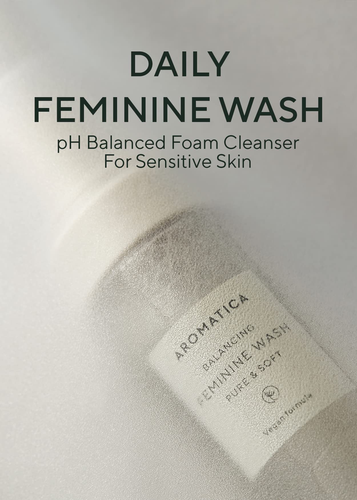 AROMATICA Pure and Soft Feminine Foaming Wash | Vegan, pH-Balanced, Natural Ingredients AROMATICA uk supplements