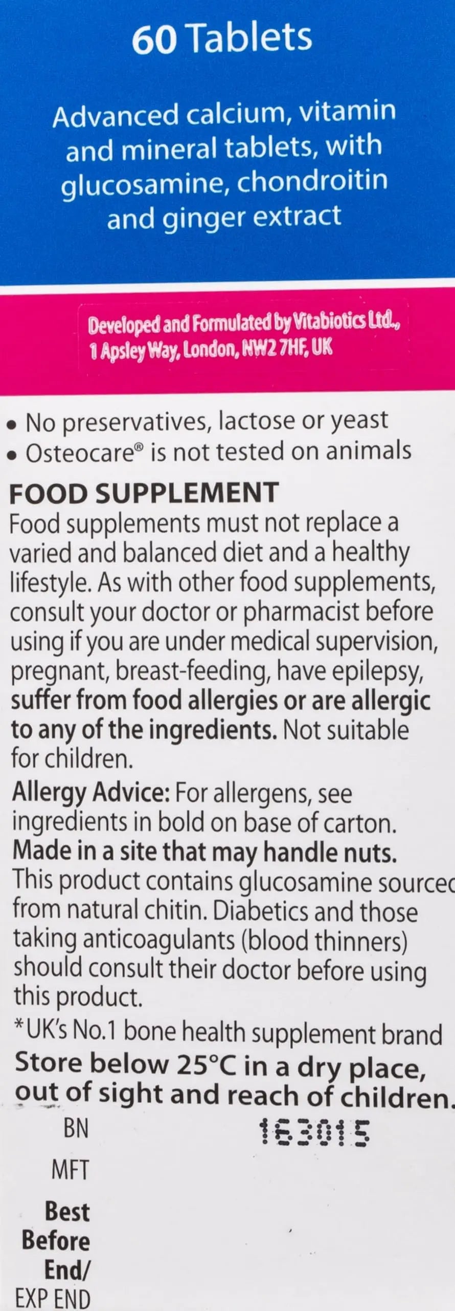 Vitabiotics Osteocare Joint Vitabiotics uk supplements