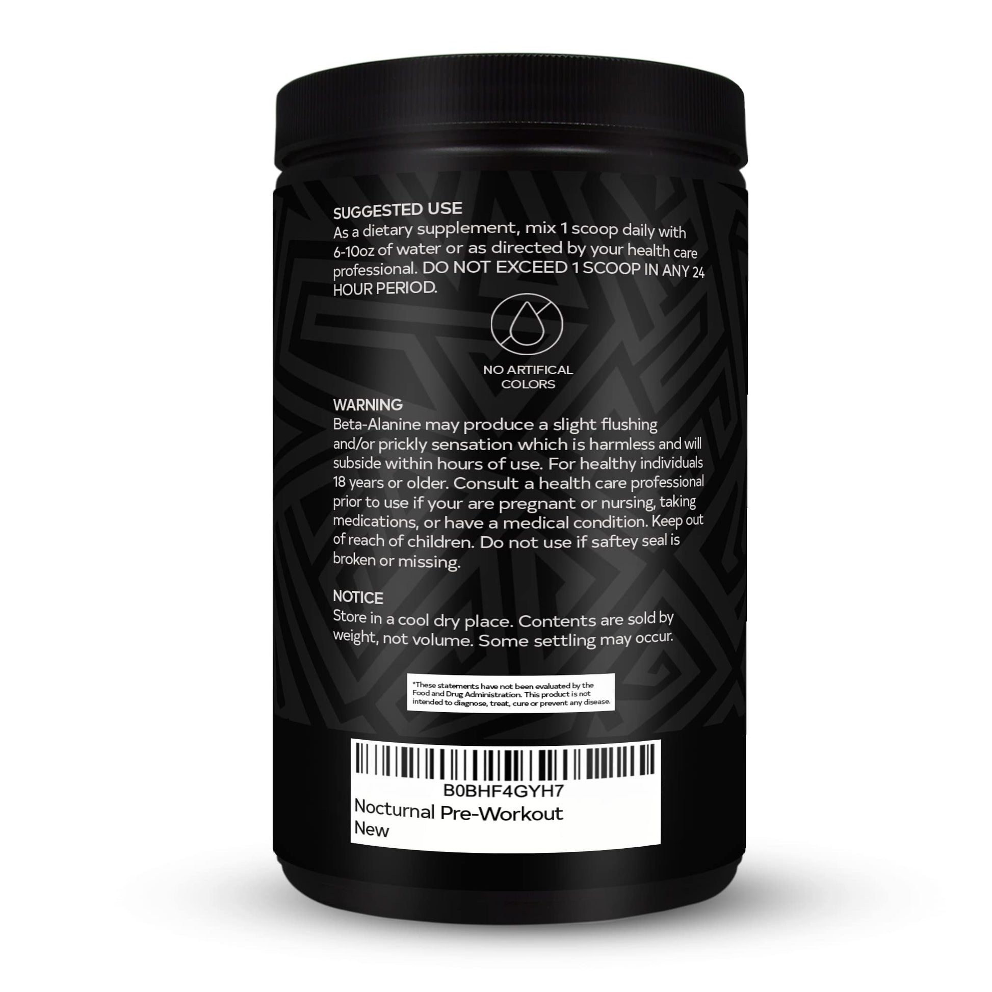The Supplement Co Nocturnal Pre Workout - No Caffeine Night Time Preworkout for Men The Supplement Co uk supplements