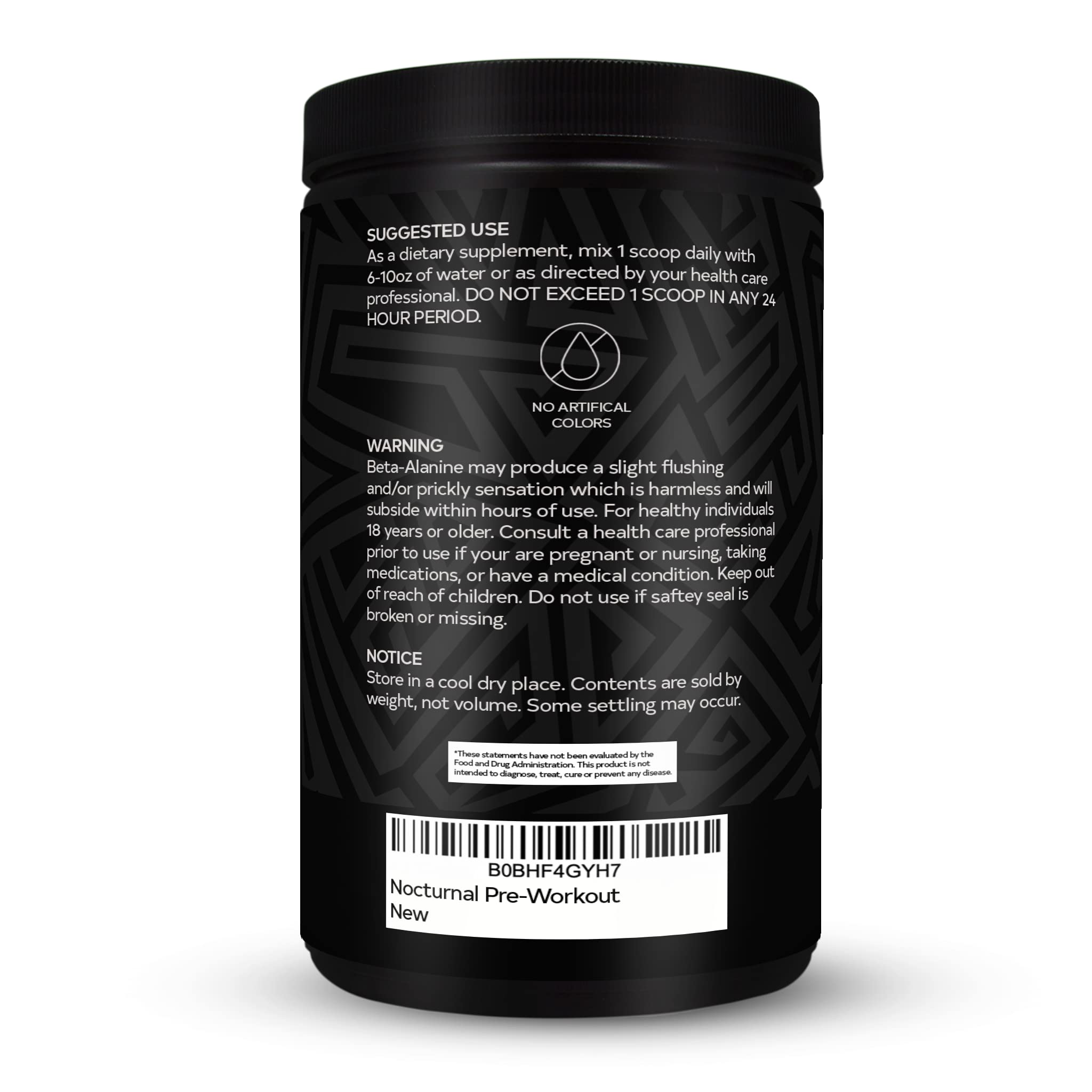 The Supplement Co Nocturnal Pre Workout - No Caffeine Night Time Preworkout for Men The Supplement Co uk supplements
