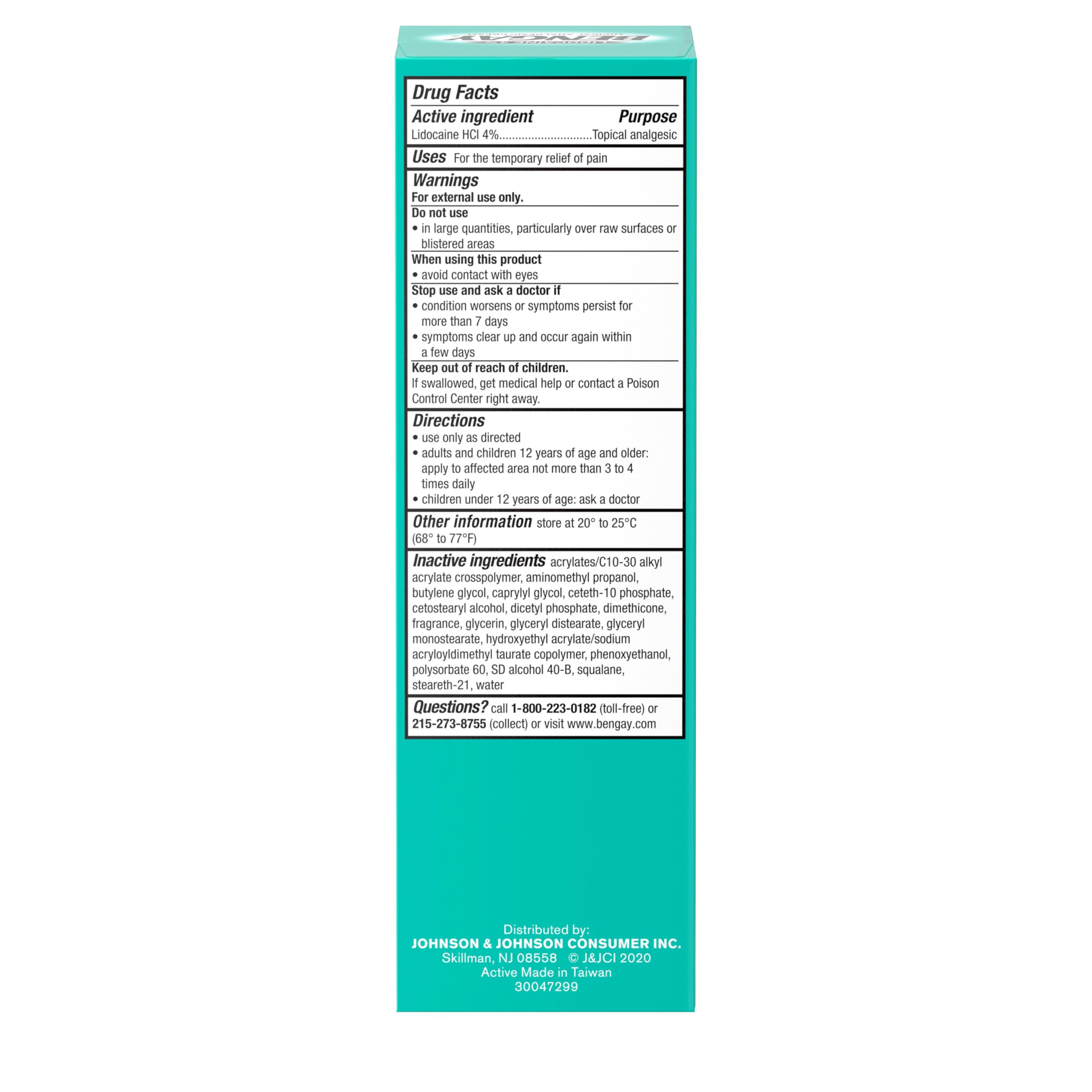 Bengay Lidocaine Pain Relief Cream, Maximum Strength OTC, Non-Greasy Topical Analgesic with 4% Lidocaine to Desensitize Nerves, Numbing Cream with a Soothing Jasmine Scent, 3 oz Bengay uk supplements