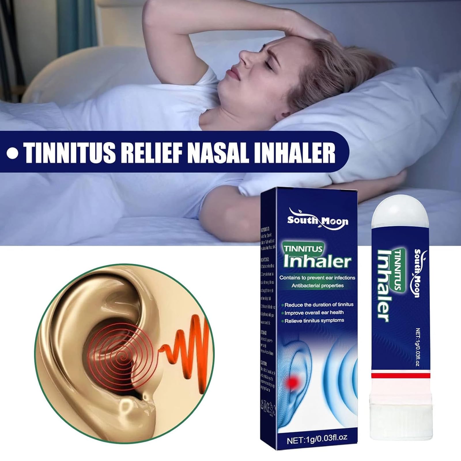 3/5/8PCS Echo Ease Tinnitus Inhaler, Tinnitus Relief for Ringing Ears Device, Auricalm Tinnitus Dailebao uk supplements