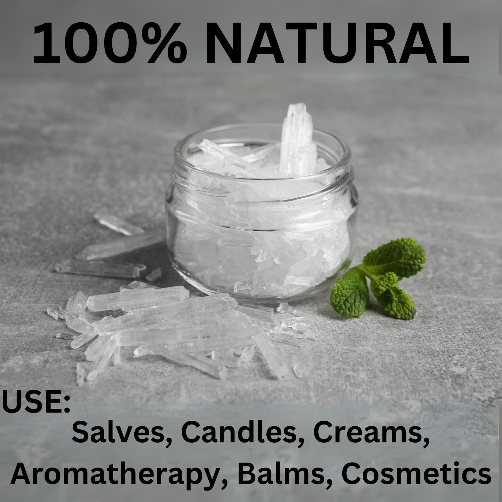 ZAVBE 1LB Menthol Crystal Mentha Arvensis Pure Natural in Resealable Bag USP Food Grade ZAVBE uk supplements