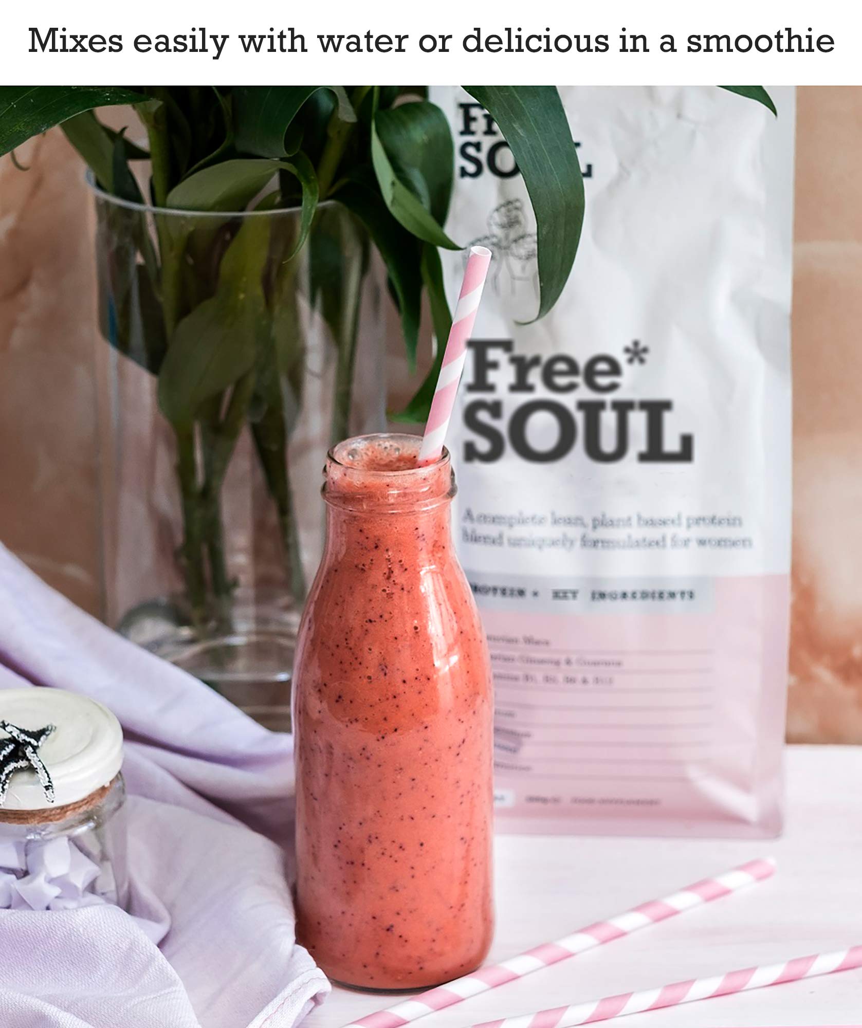 Free Soul Vegan Protein Powder | Formulated for Women | 600g | 20g Protein Free Soul uk supplements