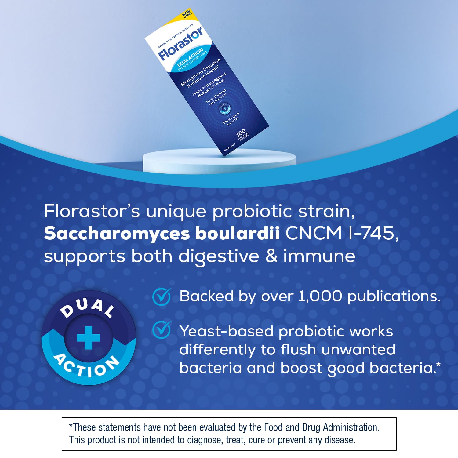 Florastor Probiotics for Digestive and Immune Health, 100 Capsules, Probiotics for Women & Men, Helps Flush Out Bad Bacteria, Boosts The Good with Our Unique Strain Saccharomyces Boulardii Florastor uk supplements