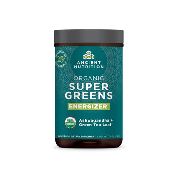 Ancient Nutrition Supergreens Energizer Powder, Organic Superfood Powder with Caffeine Ancient Nutrition uk supplements