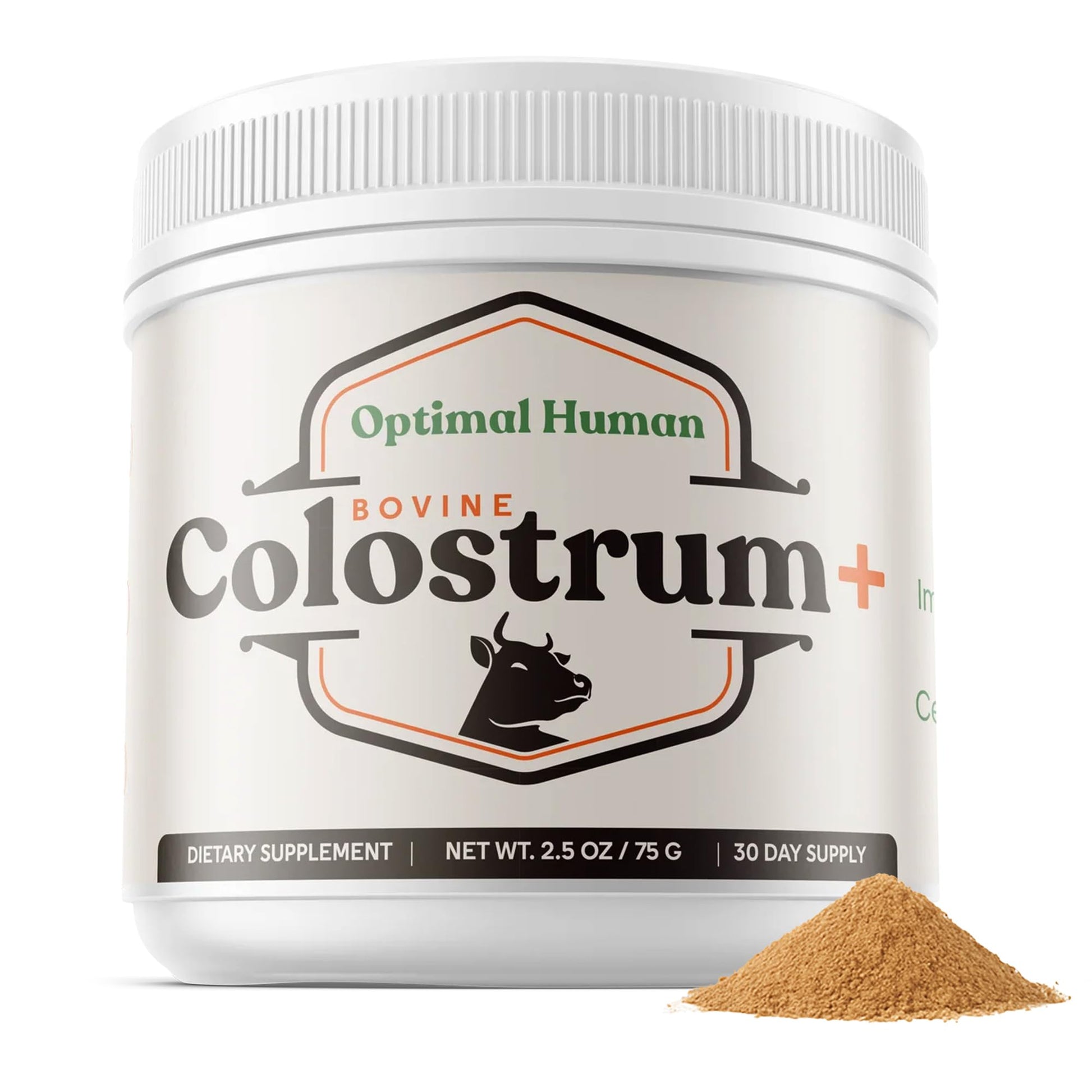 O H Optimal Human Bovine Colostrum Powder with Marshmallow Root – Gut & Immune Support Colostrum Supplement Capsules with IgG & Protein – Non-GMO, GMP Certified, Made in USA – Unflavored 30 Servings O H uk supplements