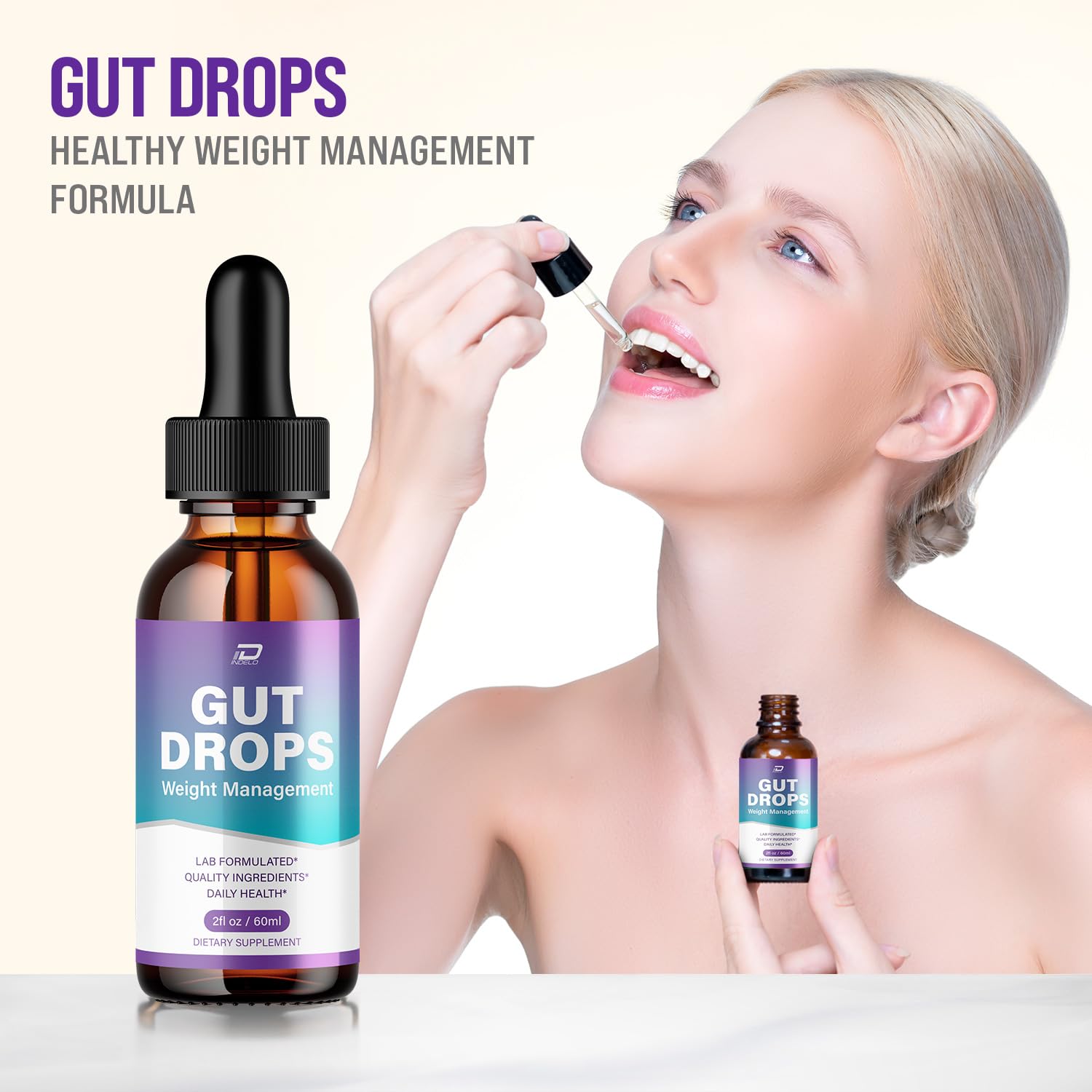 Indelo Gut Drops Healthy Formula – GutDrops All Natural Healthy Levels - Extra Strength Liquid, Reviews (1 Pack – 1 Month Supply) Indelo uk supplements