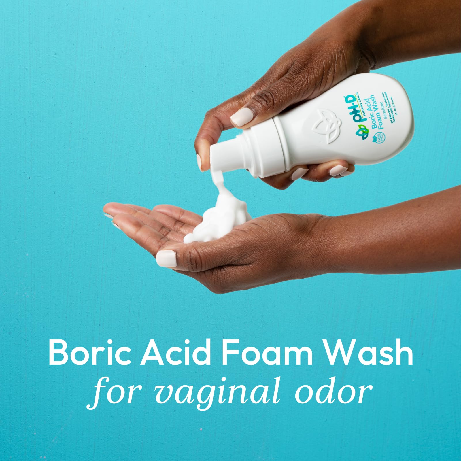 pH-D Feminine Health - Boric Acid Foam Wash - pH-Balanced, Paraben-Free, and Plant-based pH-D Feminine Health Support uk supplements