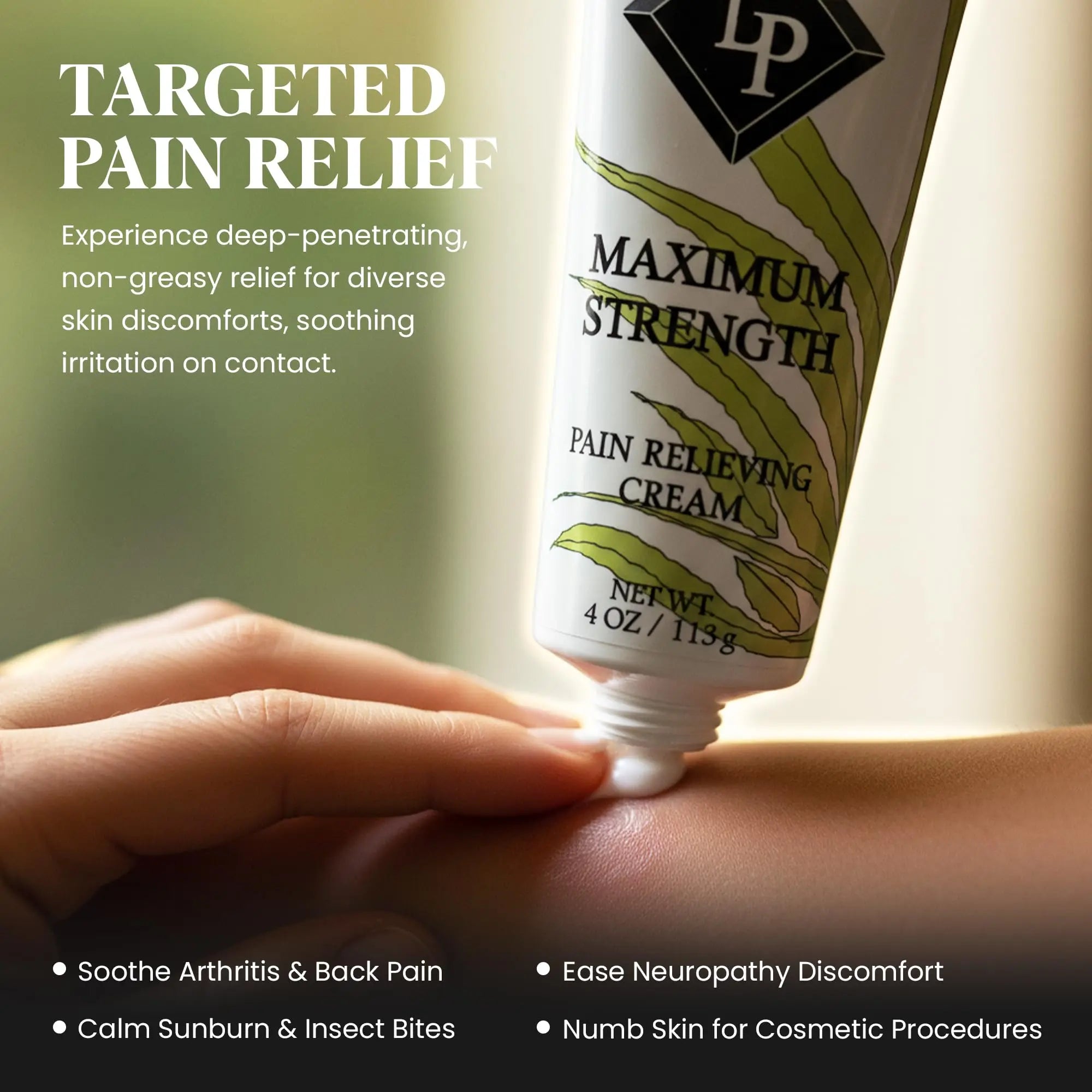 Lidocaine Plus 4% Lidocaine Cream Maximum Strength Pain & Itch Relief - Non-Greasy Formula Numbing Cream - Fast Acting Topical Pain Reliever, Soothing Topical Analgesic Aloe Vera Scent - 4 oz Lidocaine Plus uk supplements