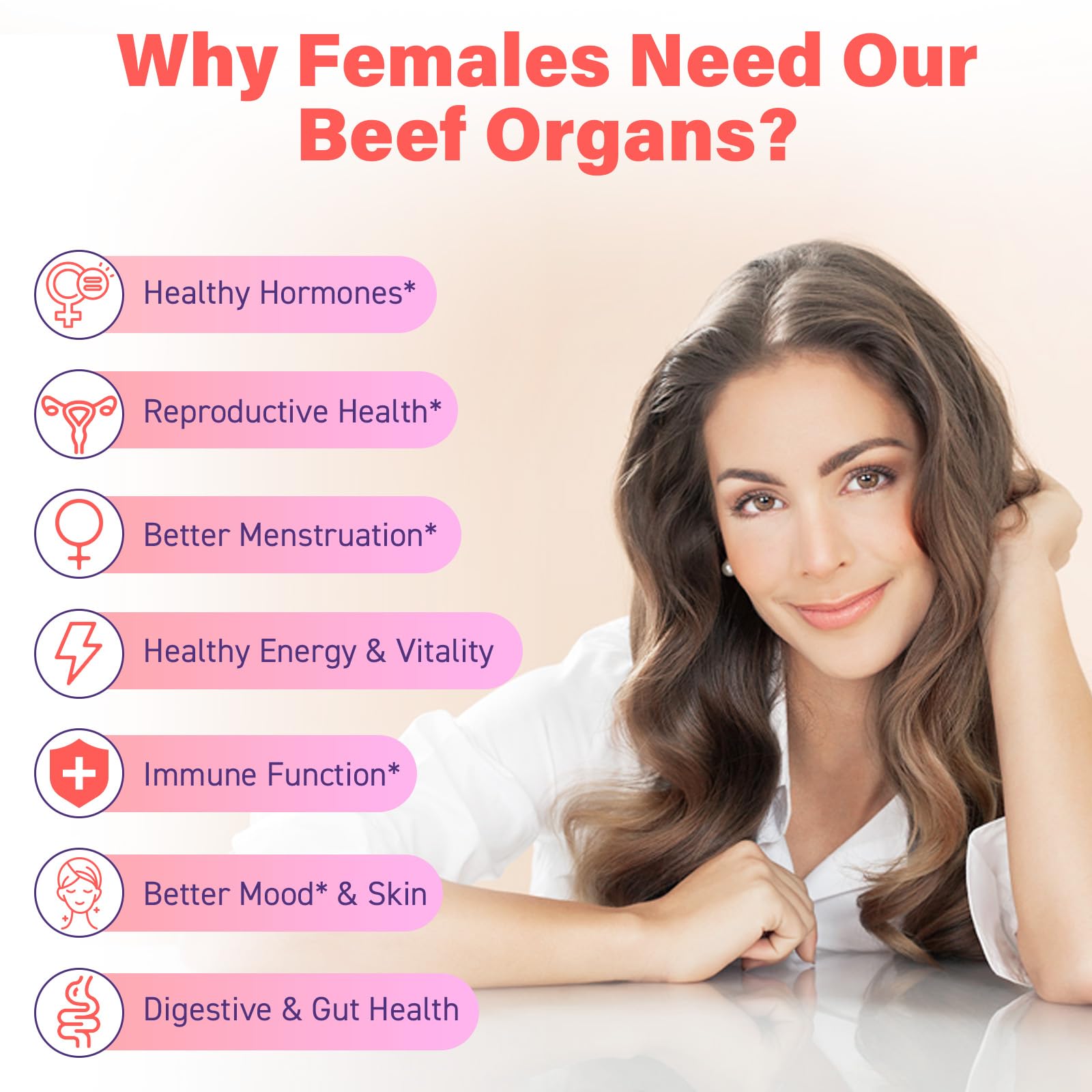 (180 Gummies) Beef Organ Supplement for Women - 5300mg Beef Liver, Kidney, Uterus & 10 More, for Hormone Balance, Menstruation, Energy, Immunity, Gut & Skin Health - 100% Grass Fed & Pasture Raise Fepoukak uk supplements