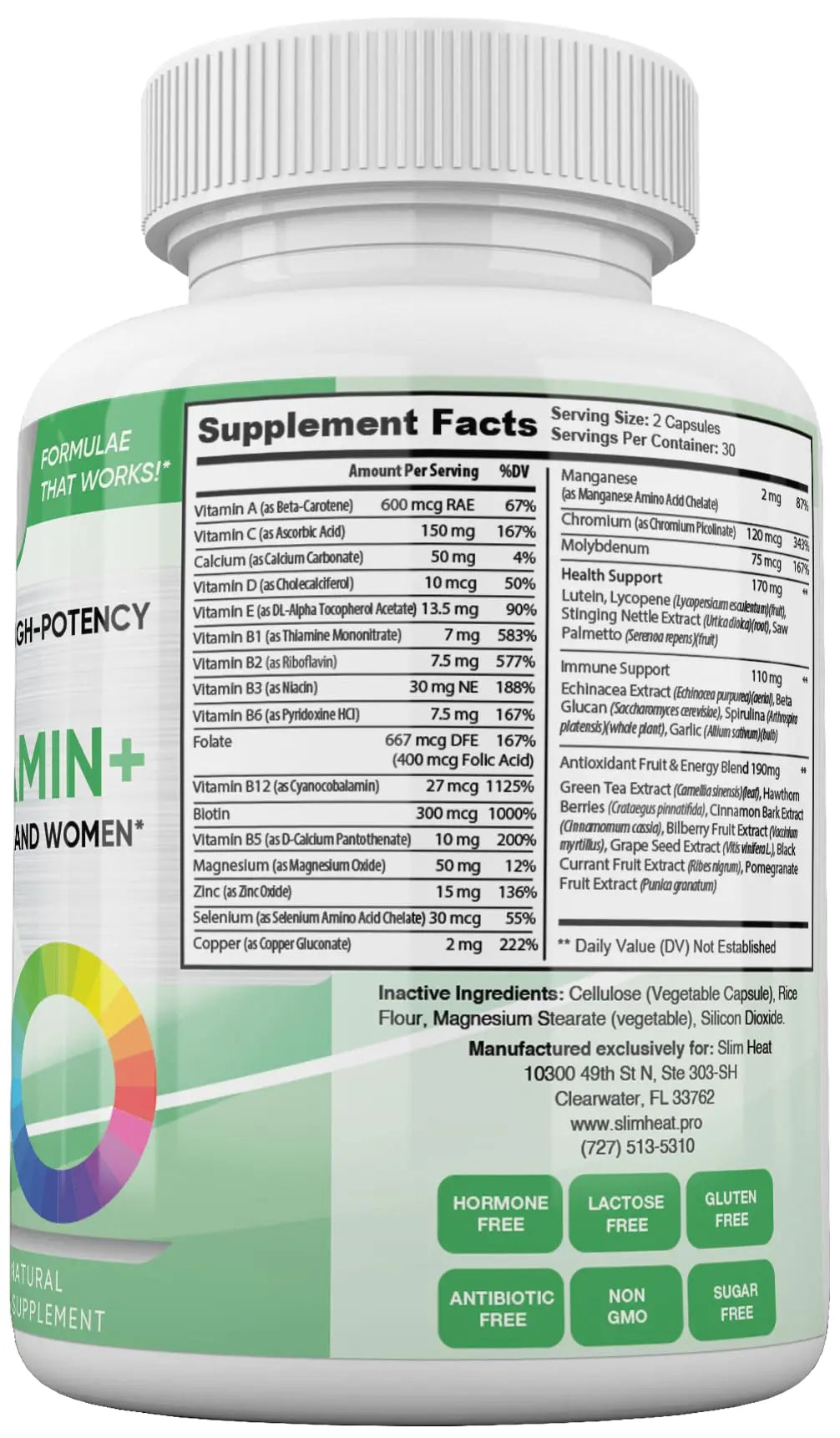 Keto Multivitamin for Women and Men - 35 Potent, Pure Ingredients - Vitamin C, Vitamin D, Vitamin A, Vitamin E and Zinc for Immune Support Slim Heat uk supplements