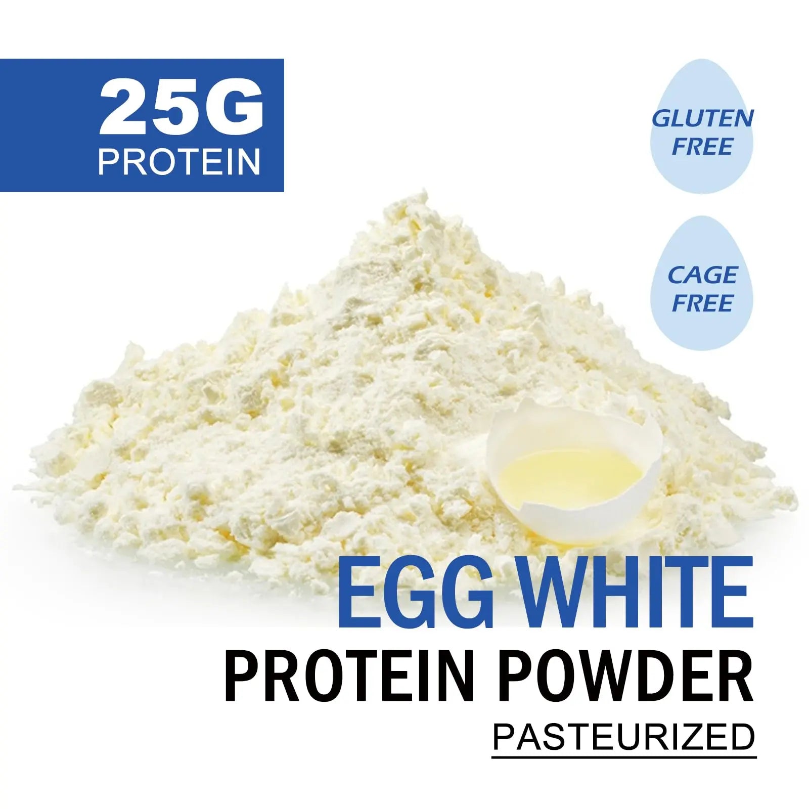 Talcufon Egg White Protein Powder 8 Oz Pasteurized No Additives, High Protein, Gluten-Free Ideal for Baking and Cooking, Unflavored 227G Talcufon uk supplements