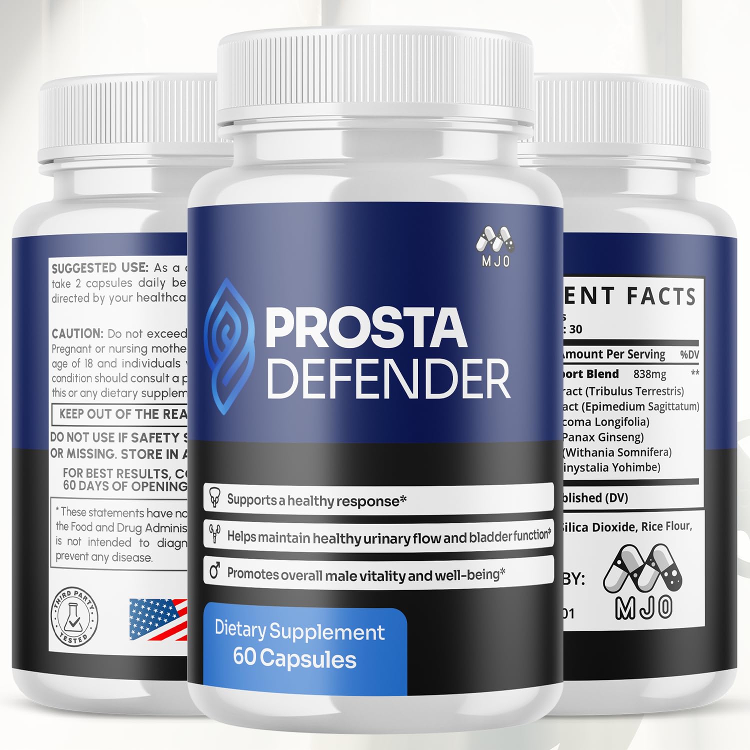 (3 Pack) Prosta Defender Capsules, Official Prostadefender Pills with All Natural Ingredients, Advanced Overall Health and Wellness Supplement, Natural Maximum Strength Vitamin Formula (180 Capsules) MJO uk supplements