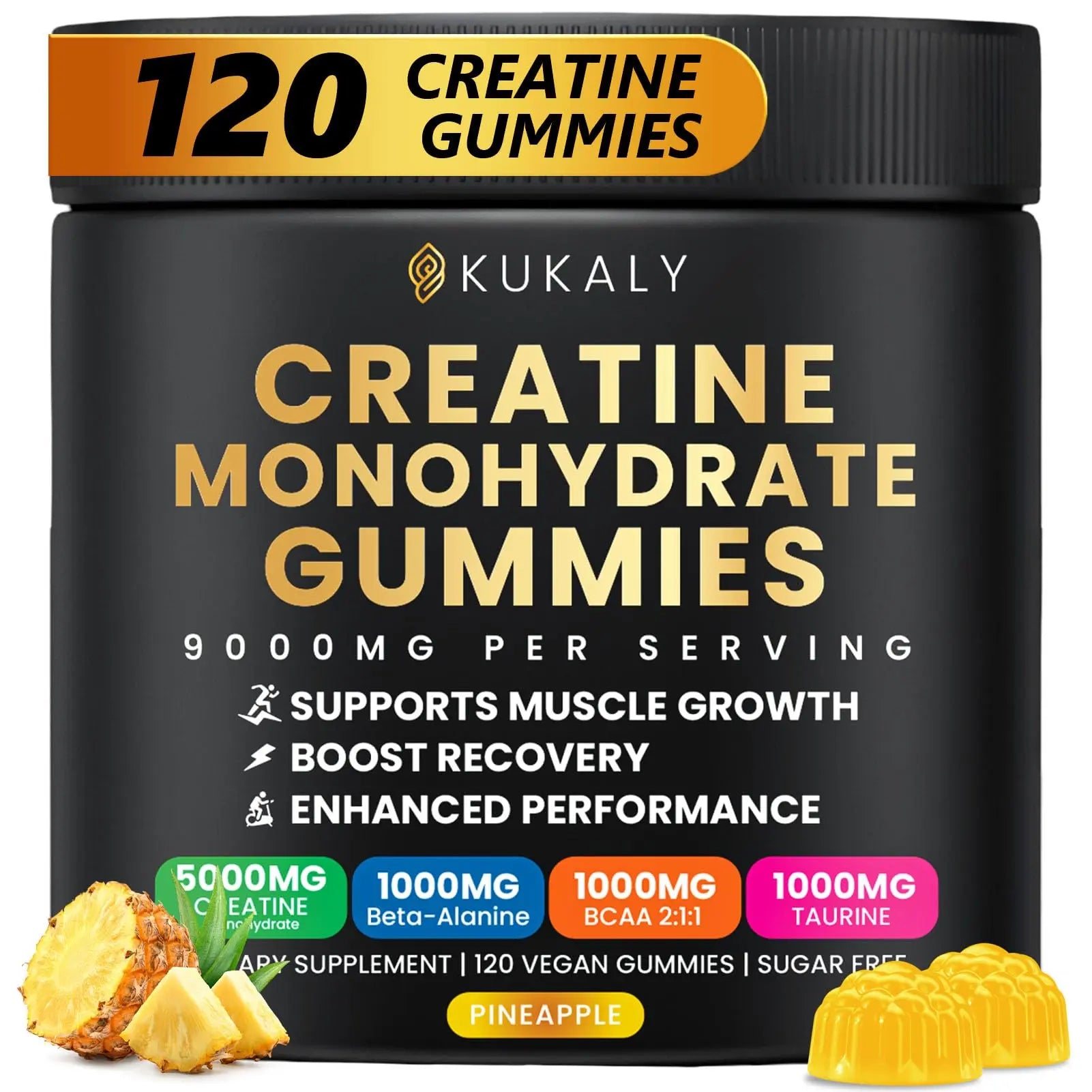ZyterX Creatine Monohydrate Gummies for Men & Women, 9000MG Creatine Gummies Sugar Free with L-Taurine, BCAA 2:1, B12 B6 for Boost Strength, Focus & Endurance, ZyterX uk supplements