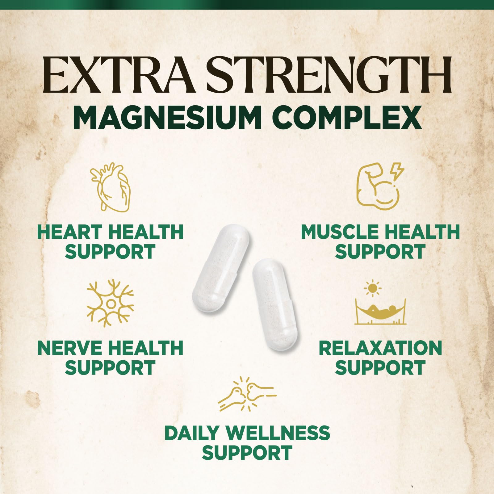 Magnesium Complex Supplement - Magnesium 500mg Per Serving - High Absorption Blend of Glycinate, Citrate, Malate, Oxide - Supports Sleep, Muscle, Bone, Heart Health - Bottled in USA - 60 Capsules Nature's Peak uk supplements