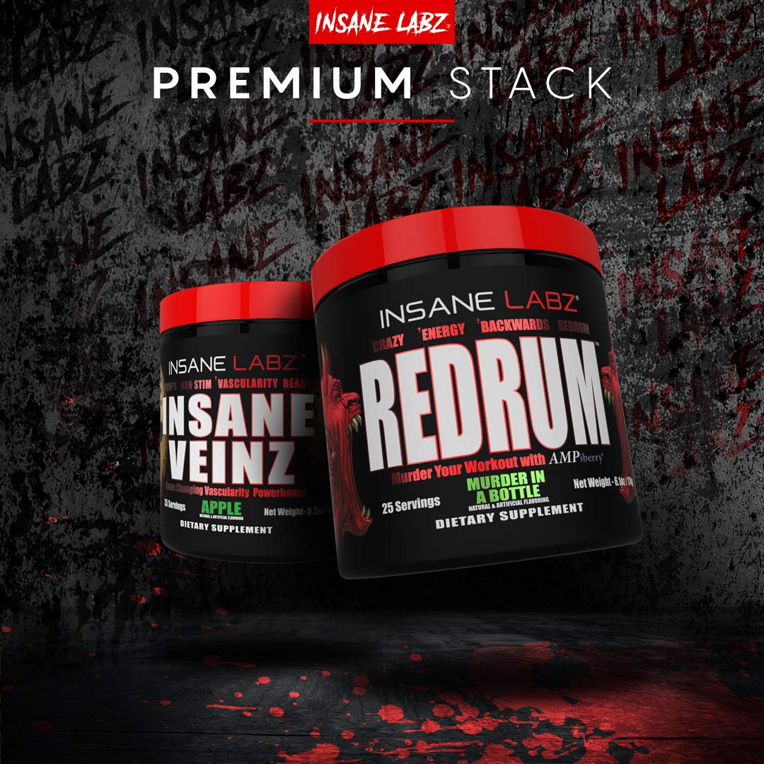 Insane Labz Redrum High Stim Pre Workout NO Booster Powder, Loaded with Beta Alanine Insane Labz uk supplements