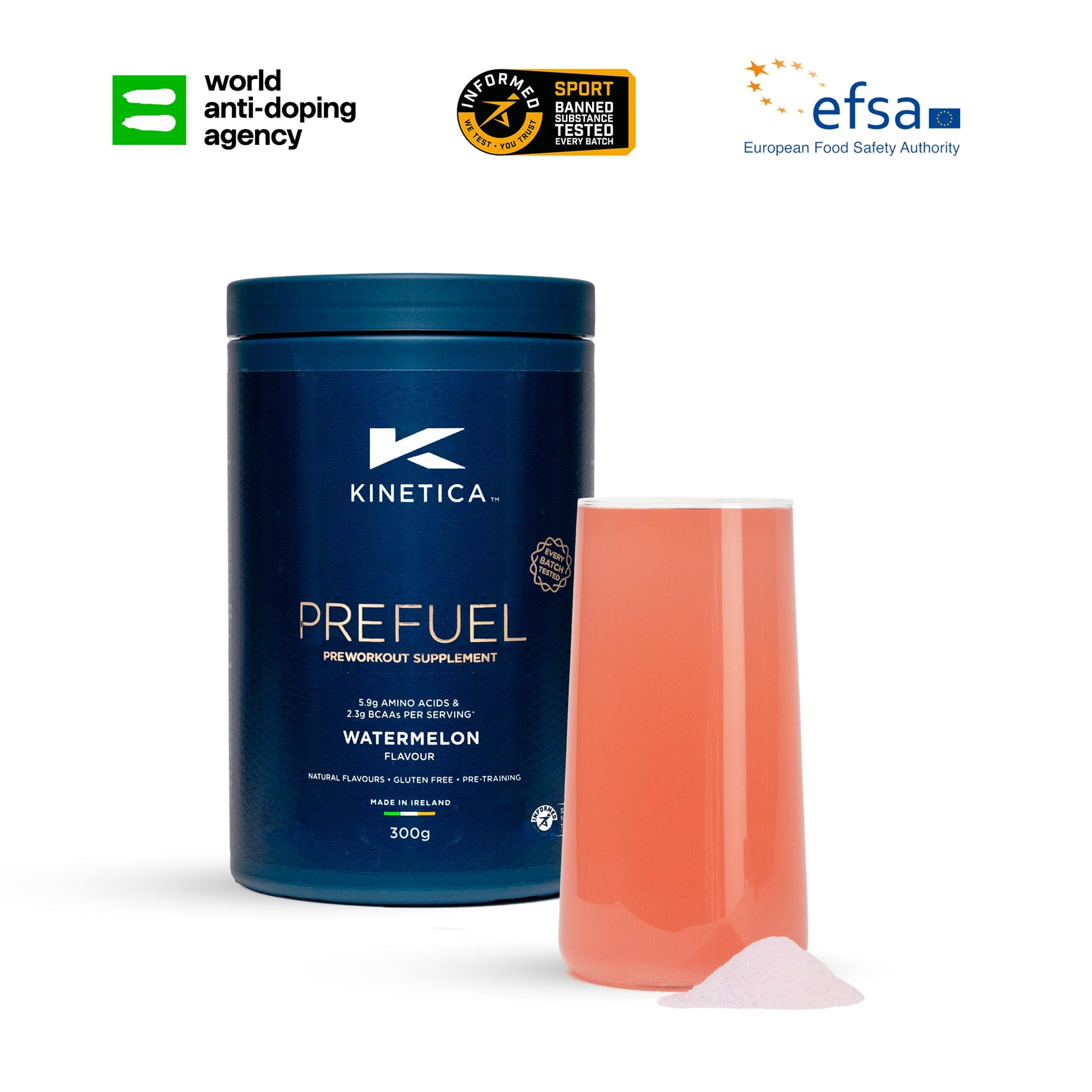 Kinetica PreFuel, Pre Workout, 5.9g Amino Acids & 2.3g BCAA's per Serving, 30 Servings Kinetica uk supplements