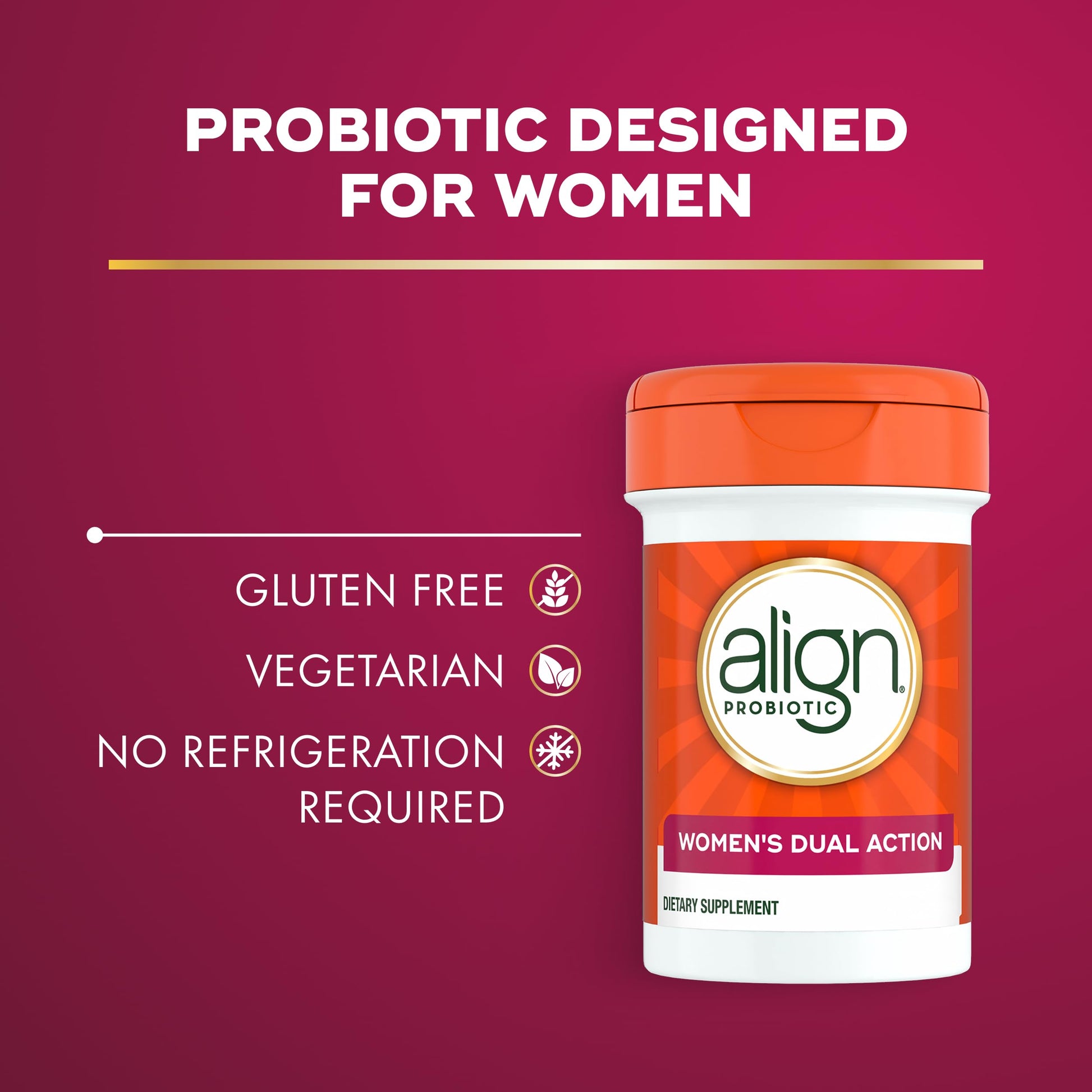 Align Probiotic, Womens Dual Action, Vaginal Probiotics for Women, Womens Probiotic for Vaginal Health Support, with Probiotics for Digestive Health, 28 Probiotic Capsules Align uk supplements