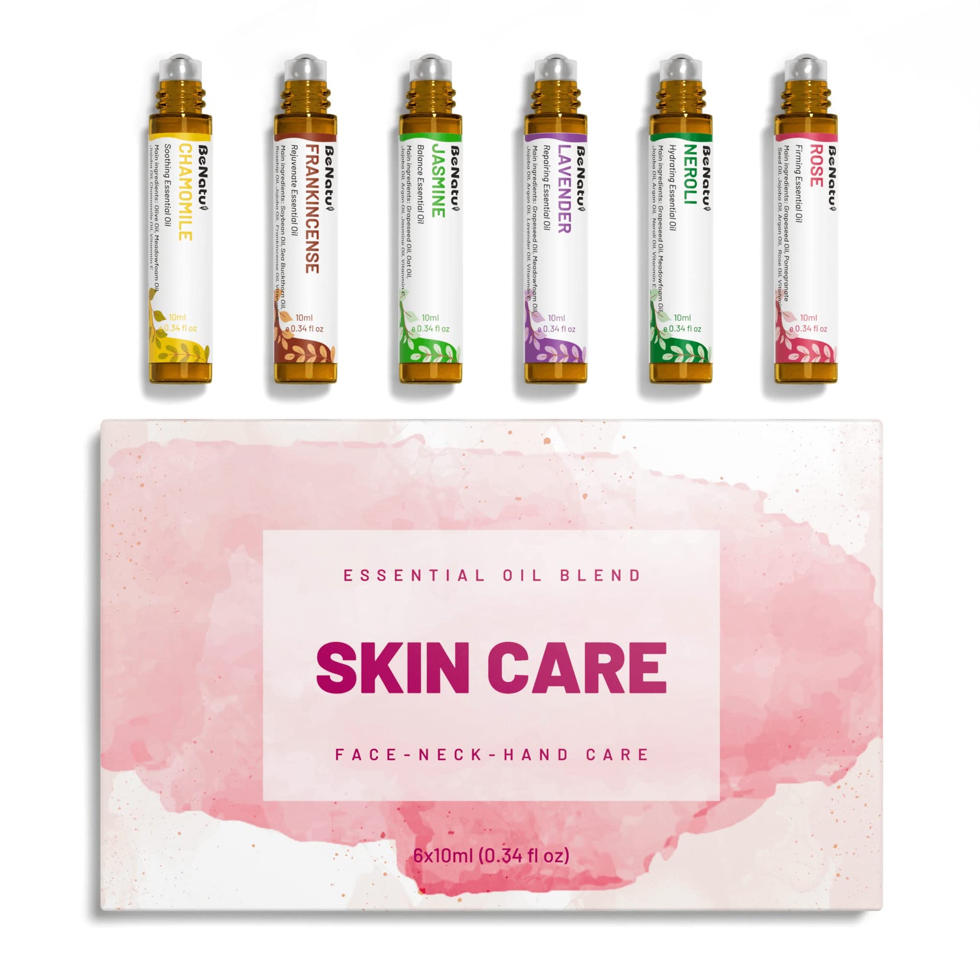 benatu 6-Pack Facial Essential Oils - Skin Care Set, 100% Pure Plant Extraction, Safe for Sensitive Skin benatu uk supplements