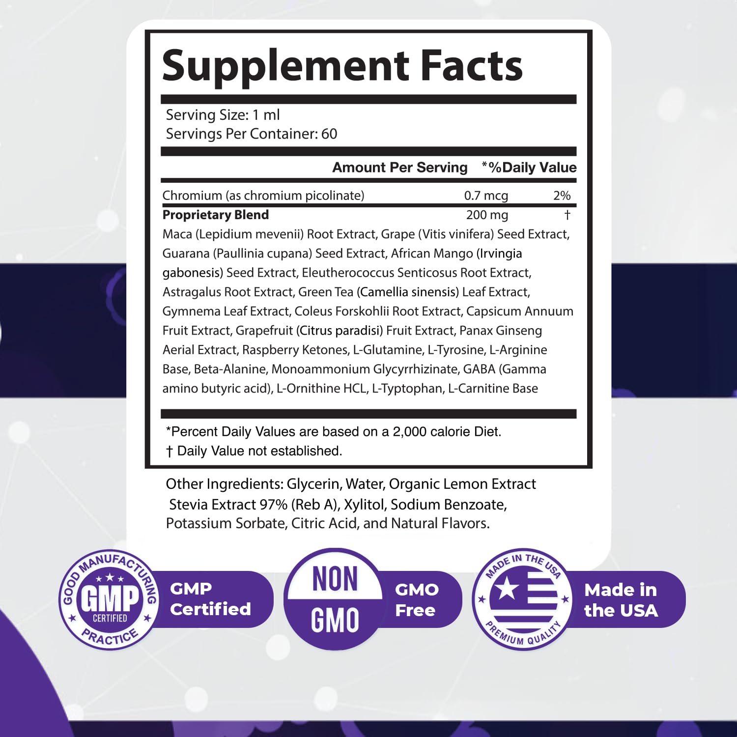 GlycoPezil – Daily Liquid Botanical Supplement with Chromium, Maca Root, Ginseng & Plant Extracts – Clean, Stimulant-Free Formula – GMP-Certifed, Non-GMO, Made in USA - 2 fl oz, 1 Month Supply Nature’s NutriWave uk supplements
