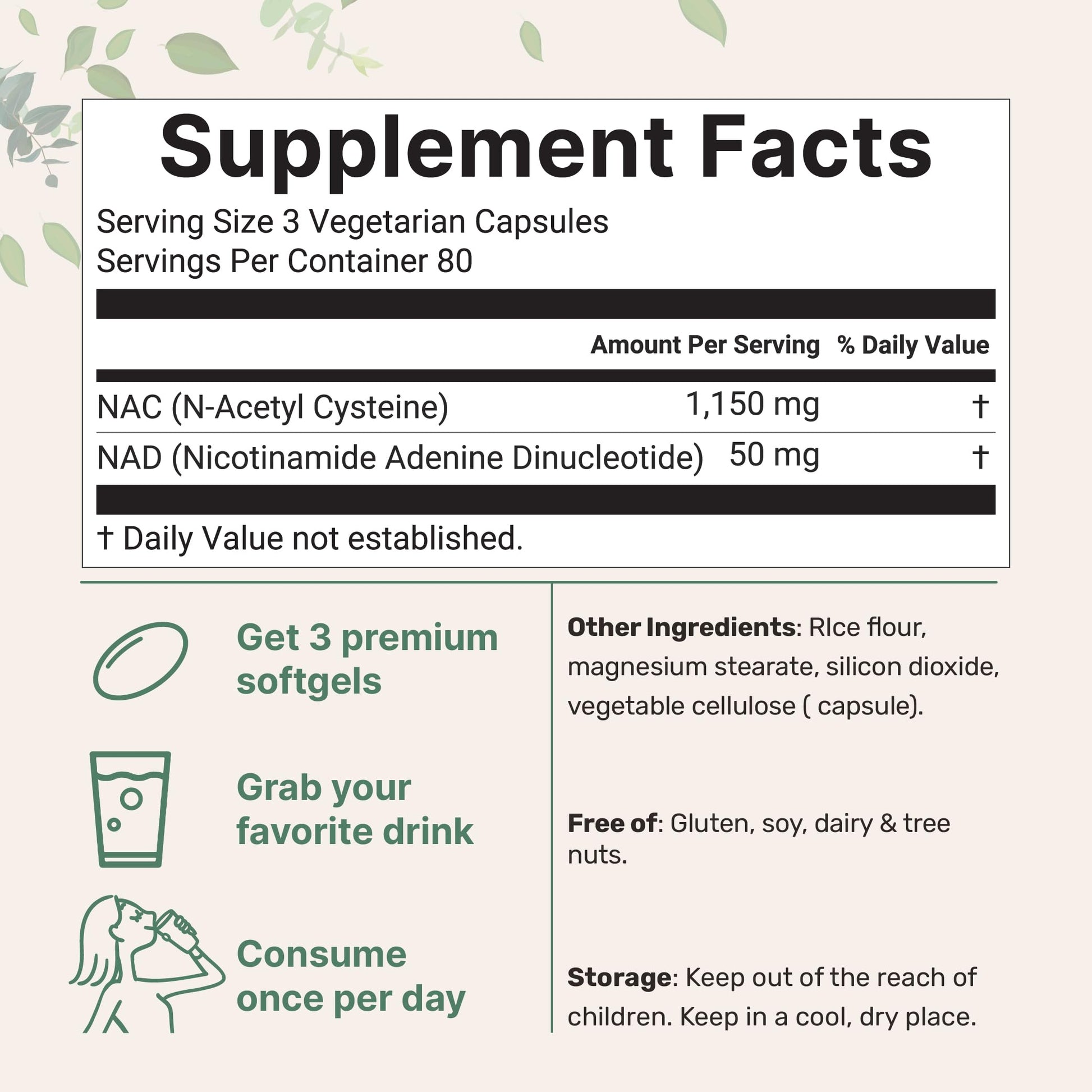 Micro Ingredients NAC with NAD+, 240 Vegetarian Capsules | 1,200 mg Per Serving | 2-in-1 N-Acetyl-L-Cysteine with Nicotinamide Adenine Dinucleotide Micro Ingredients uk supplements