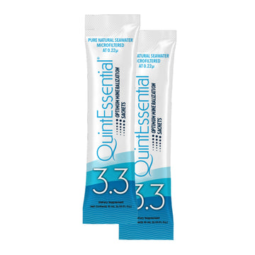 Quicksilver Scientific Quintessential 3.3 Sachets - Hypertonic Solution - Filtered Sea Water Hydration Packets - Liquid Minerals for Muscle Recovery, Stamina + Mineral Replenishment (30 Count) Quicksilver Scientific uk supplements