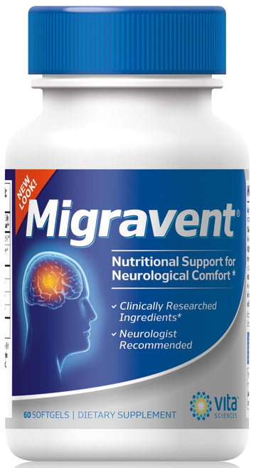 Vita Sciences Migravent – Advanced Nutritional Formula with Magnesium, CoQ10, Vitamin B2, and Butterbur for Brain and Circulatory Wellness – 60 Capsules Vita Sciences uk supplements