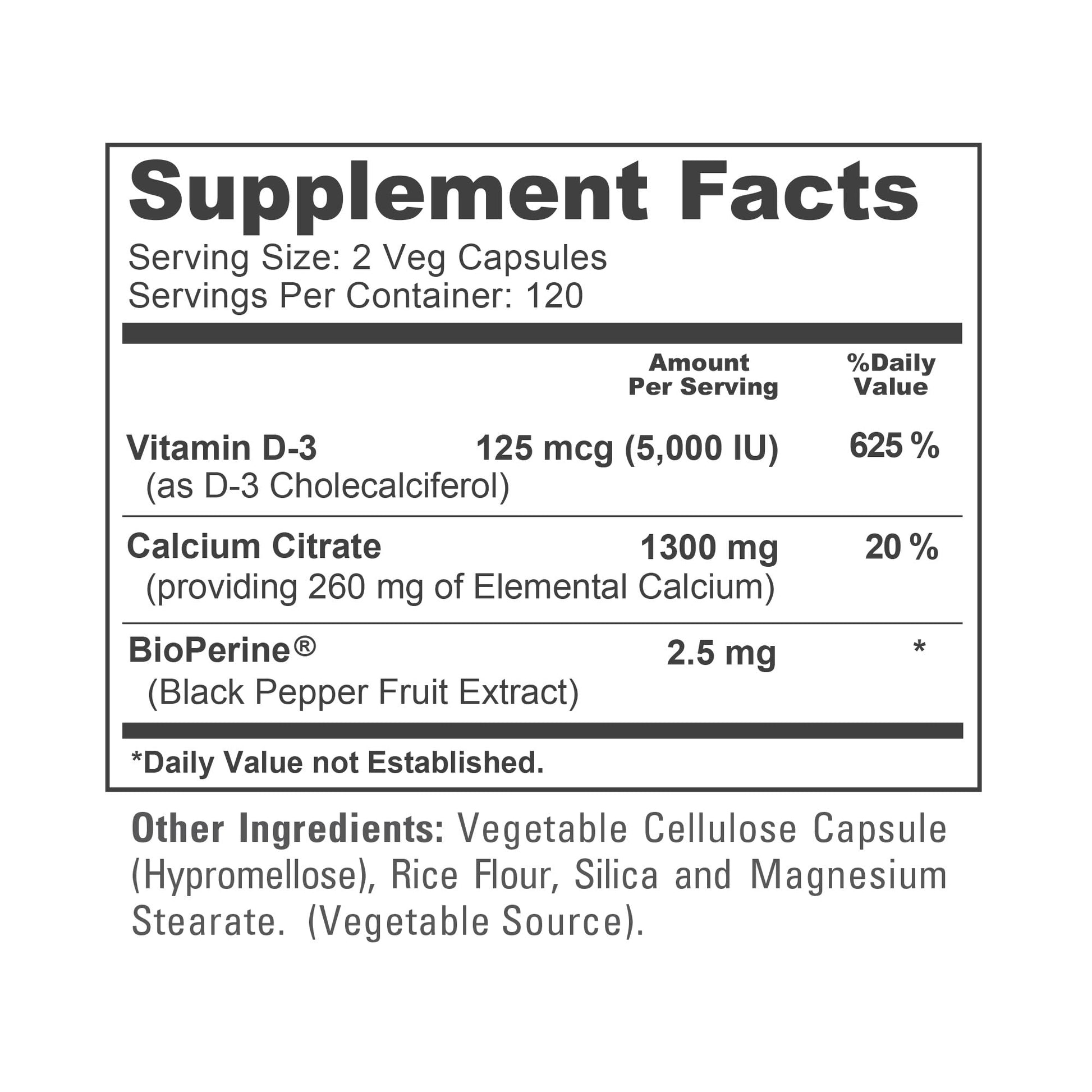 NusaPure Super Calcium with Vitamin D 3 & Calcium Citrate - Suitable for Vegetarian/Vegan, Non - GMO - 1300mg - 240 Capsules NusaPure uk supplements