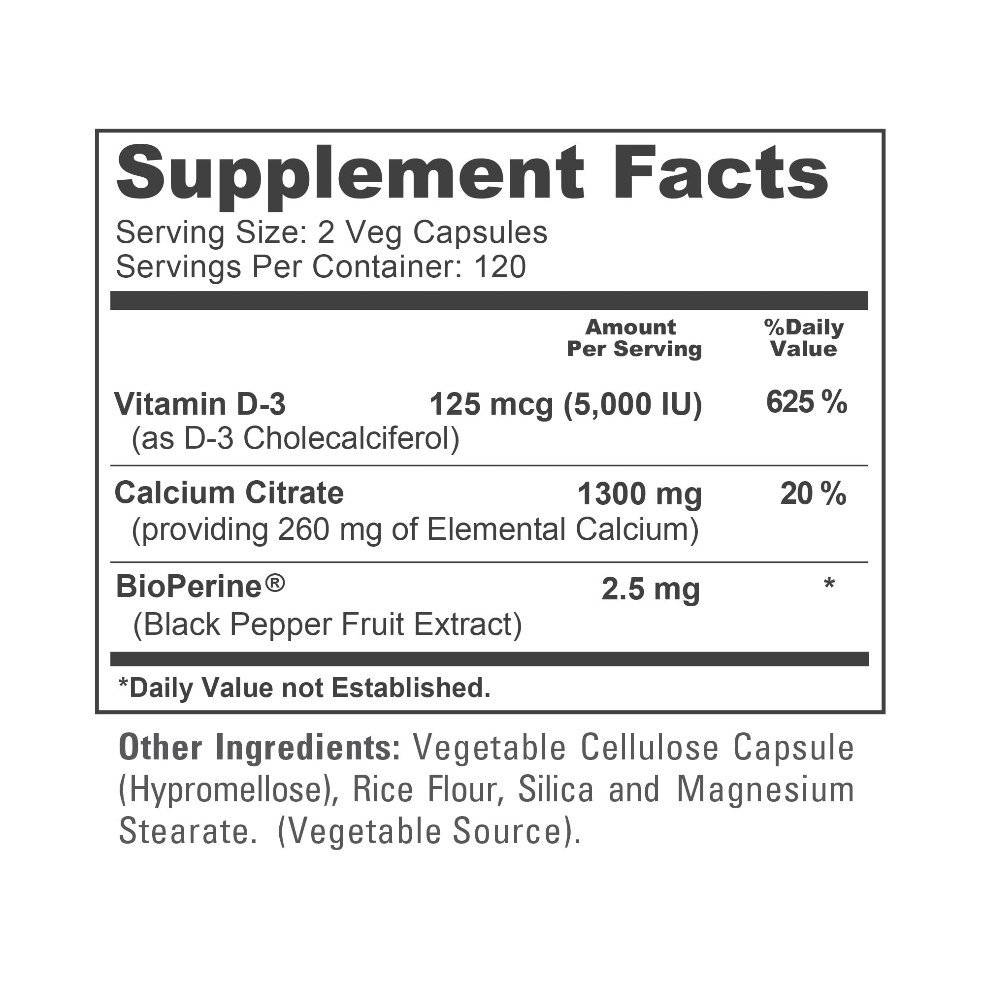 NusaPure Super Calcium with Vitamin D 3 & Calcium Citrate - Suitable for Vegetarian/Vegan, Non - GMO - 1300mg - 240 Capsules NusaPure uk supplements