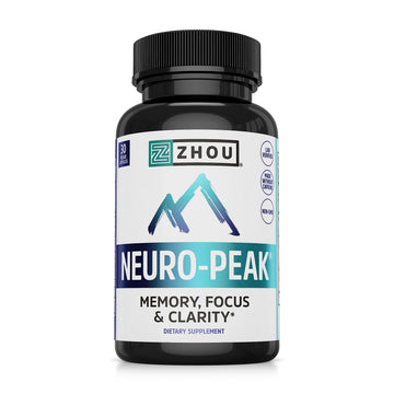 Zhou Neuro Peak Brain Support Supplement | Memory, Focus & Clarity Formula | DMAE ZhouNutrition uk supplements