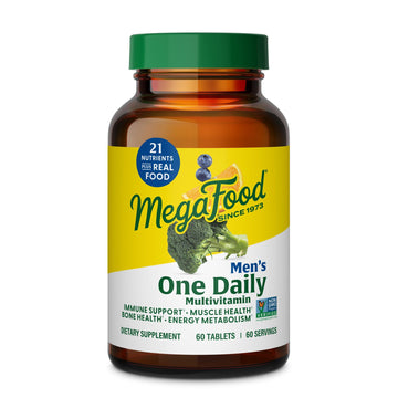 MegaFood One Daily Mens Multivitamins - Multivitamin for Men - Vitamin C, Vitamin D3 & Vitamin B12 - Muscle, Energy Metabolism & Immune Support MegaFood uk supplements