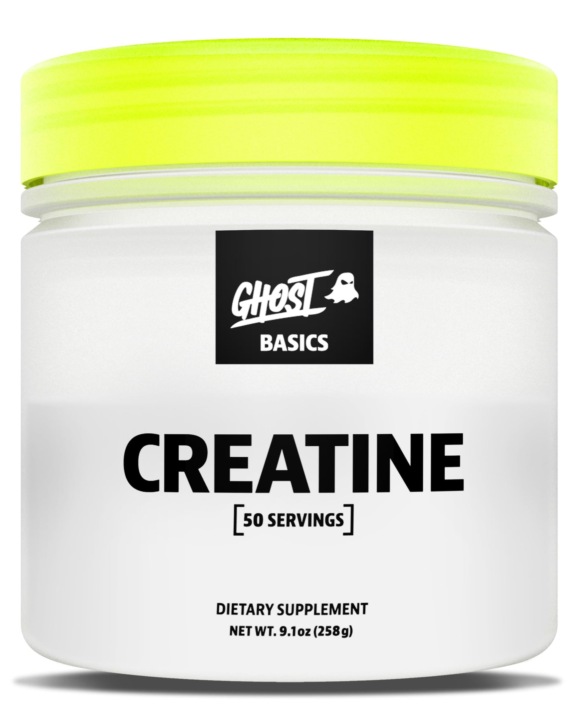 GHOST Basics Creatine Monohydrate Powder for Men & Women – 5G Creapure Creatine Workout Supplement for Muscle Gain – Vegan, Soy Free & Gluten Free - 50 Servings GHOST uk supplements