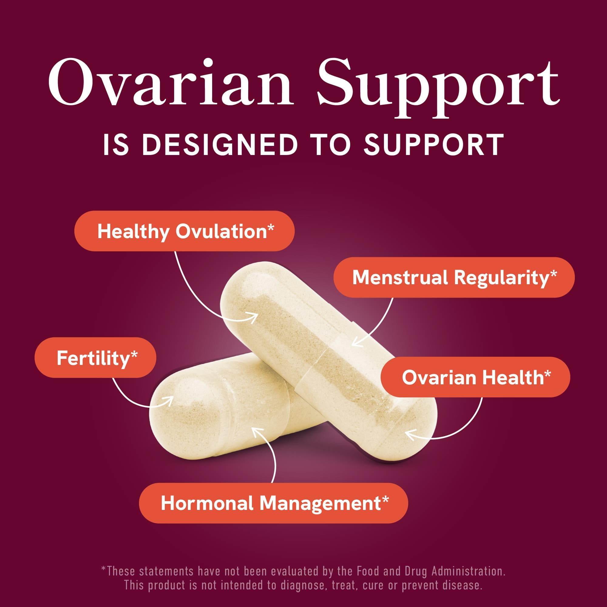Ovarian Support for Hormone Balance for Women | Healthy Ovulation, Menstrual Cycle & Reproductive Health Support | DIM Supplement with Myo-Inositol & D-Chiro Inositol & Folate Complex | 30 Day Supply SMNutrition uk supplements