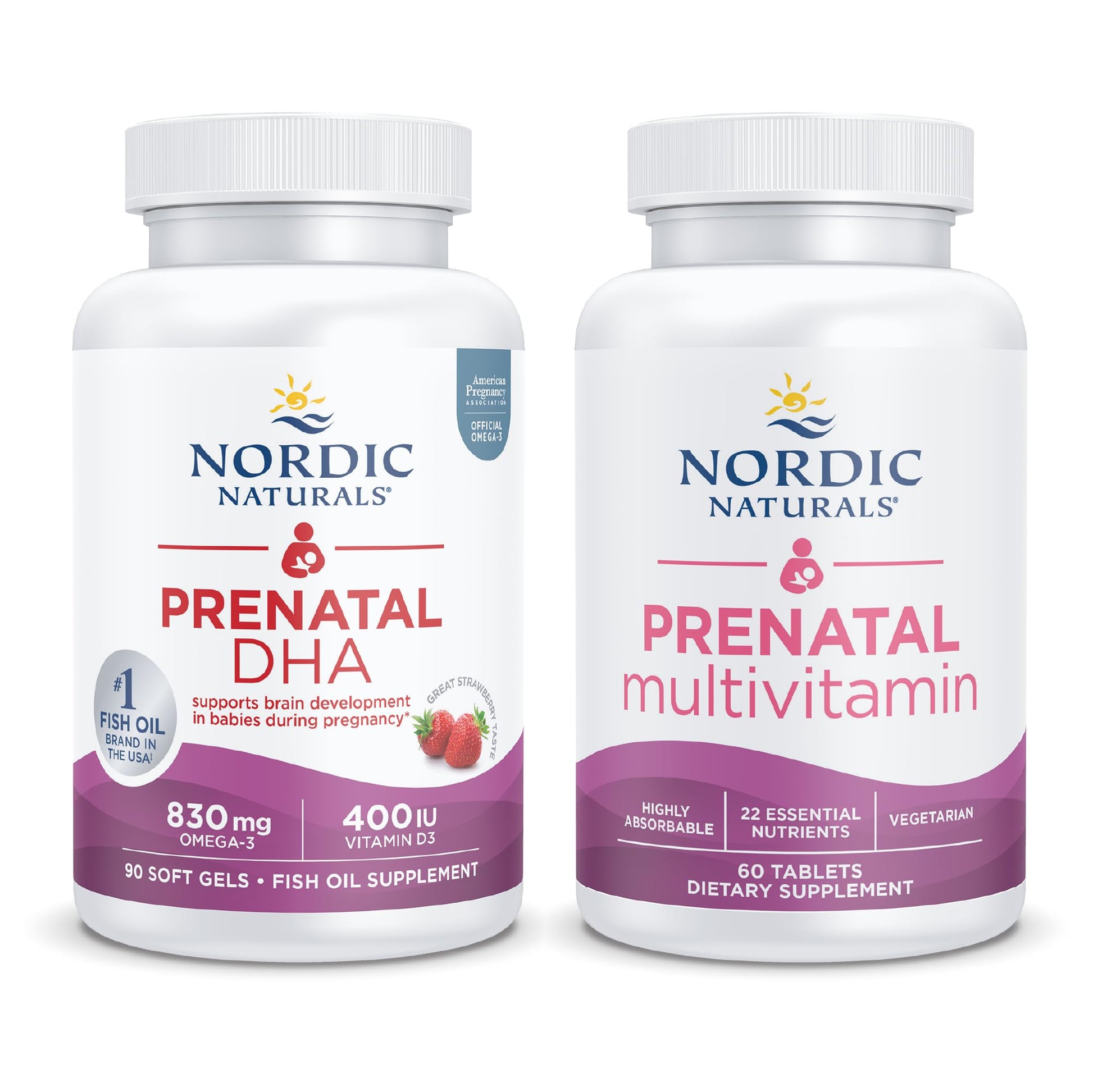Nordic Naturals Prenatal Starter Pack - Prenatal DHA and Prenatal Multivitamin Tablets Nordic Naturals uk supplements