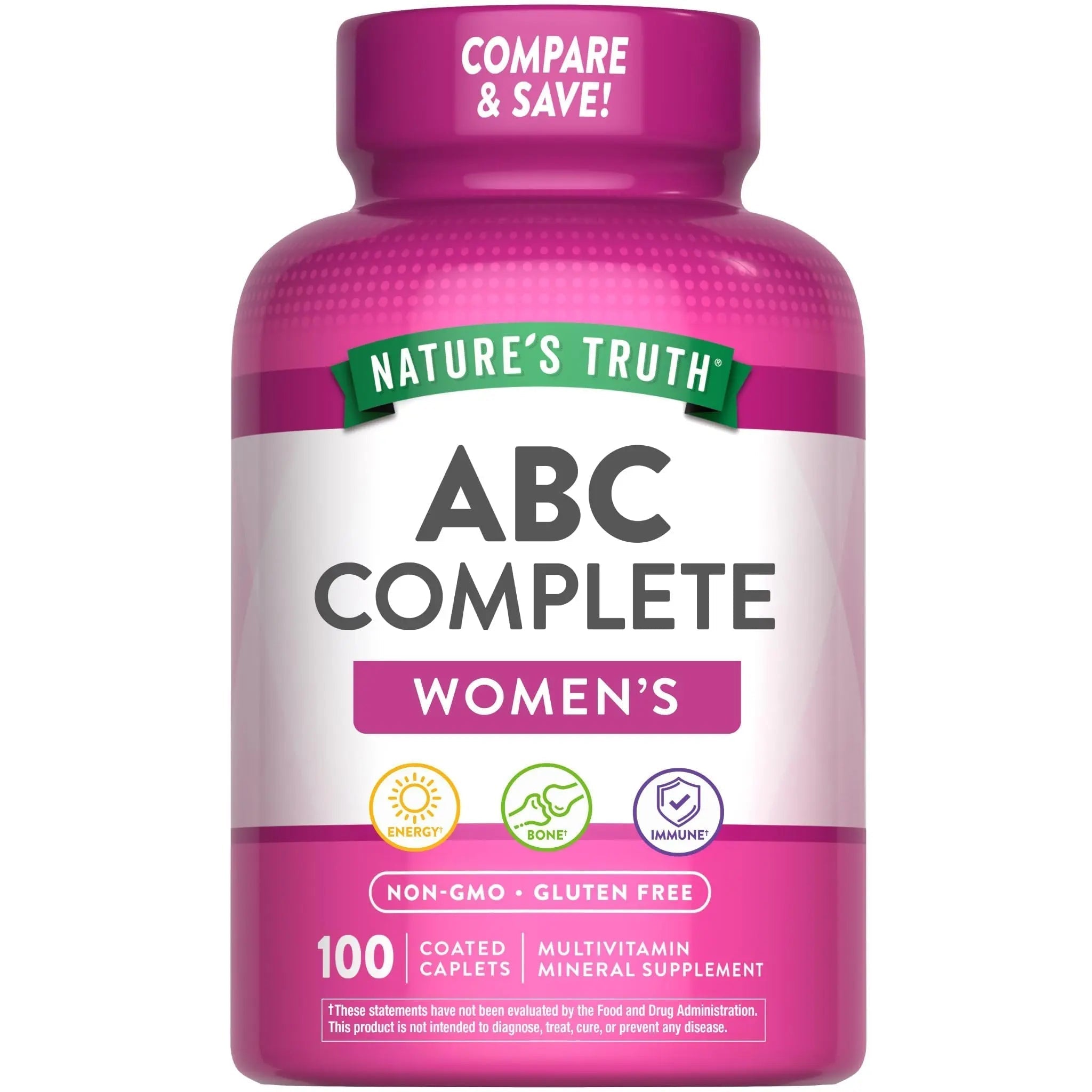 Nature's Truth Multivitamin for Women with Iron | 100 Pills | Non-GMO & Gluten Free Supplement | ABC Complete Nature's Truth uk supplements