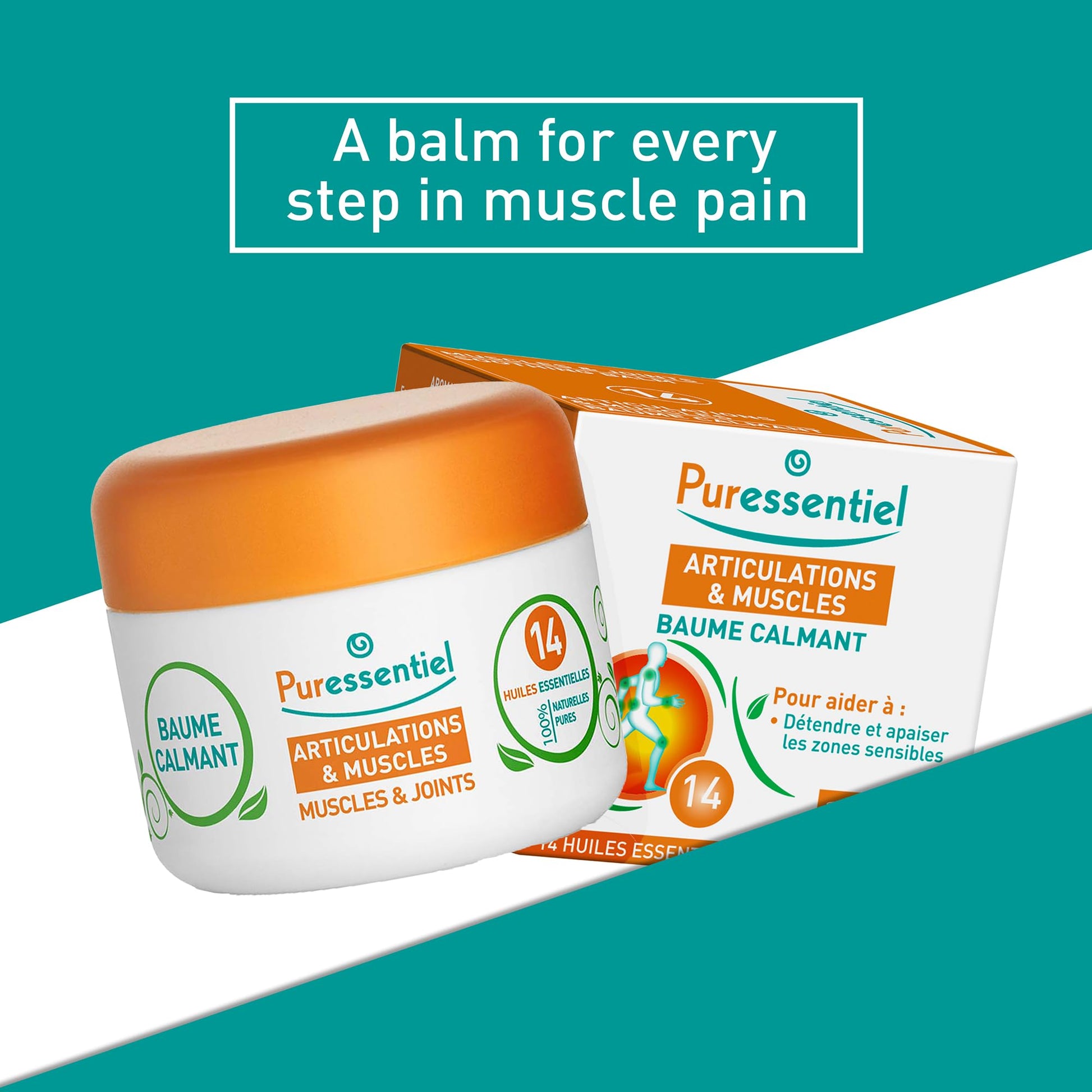 Puressentiel Muscle and Joints Balm - Essential Oil and Shea Butter Balm for Back and Neck Massage - Dye-Free, No Preservatives - 1.01 oz Puressentiel uk supplements