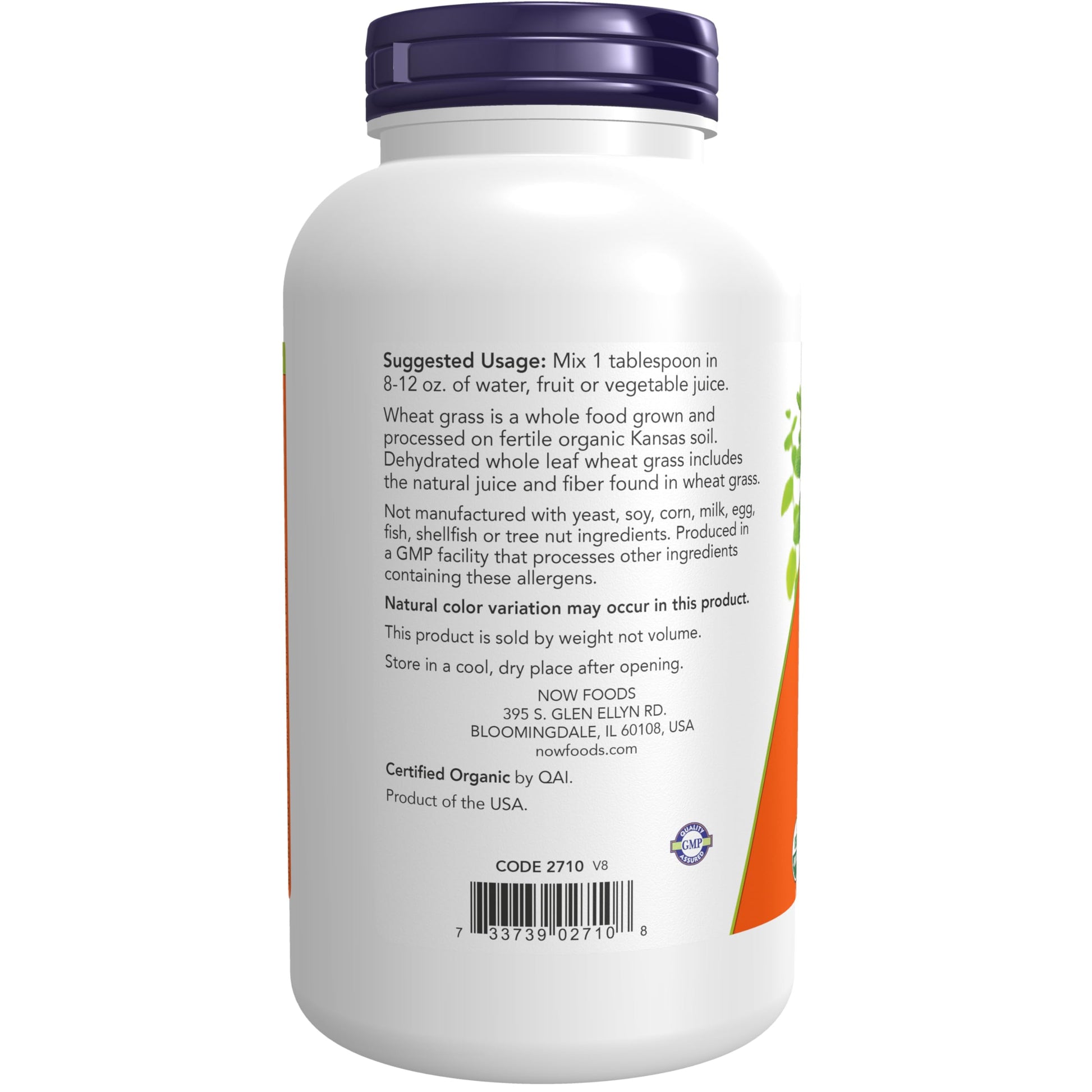 NOW Foods Supplements, Certified Organic and Non-GMO, Wheat Grass Powder, Green Superfood, 9-Ounce NOW Foods uk supplements