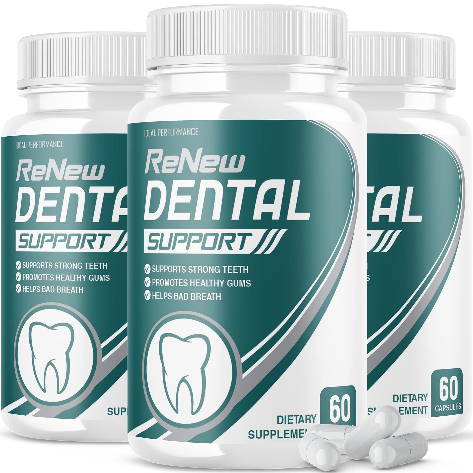 IDEAL PERFORMANCE (3 Pack) Renew Dental Support Pills Cleanser (180 Capsules) IDEAL PERFORMANCE uk supplements