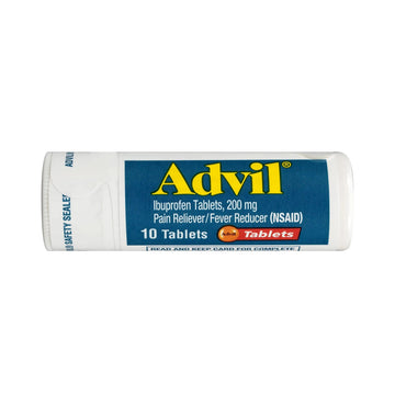 Advil Pain Reliever and Fever Reducer, Pain Relief Medicine with Ibuprofen 200mg for Headache, Backache, Menstrual Pain and Joint Pain Relief - 10 Coated Tablets Advil uk supplements