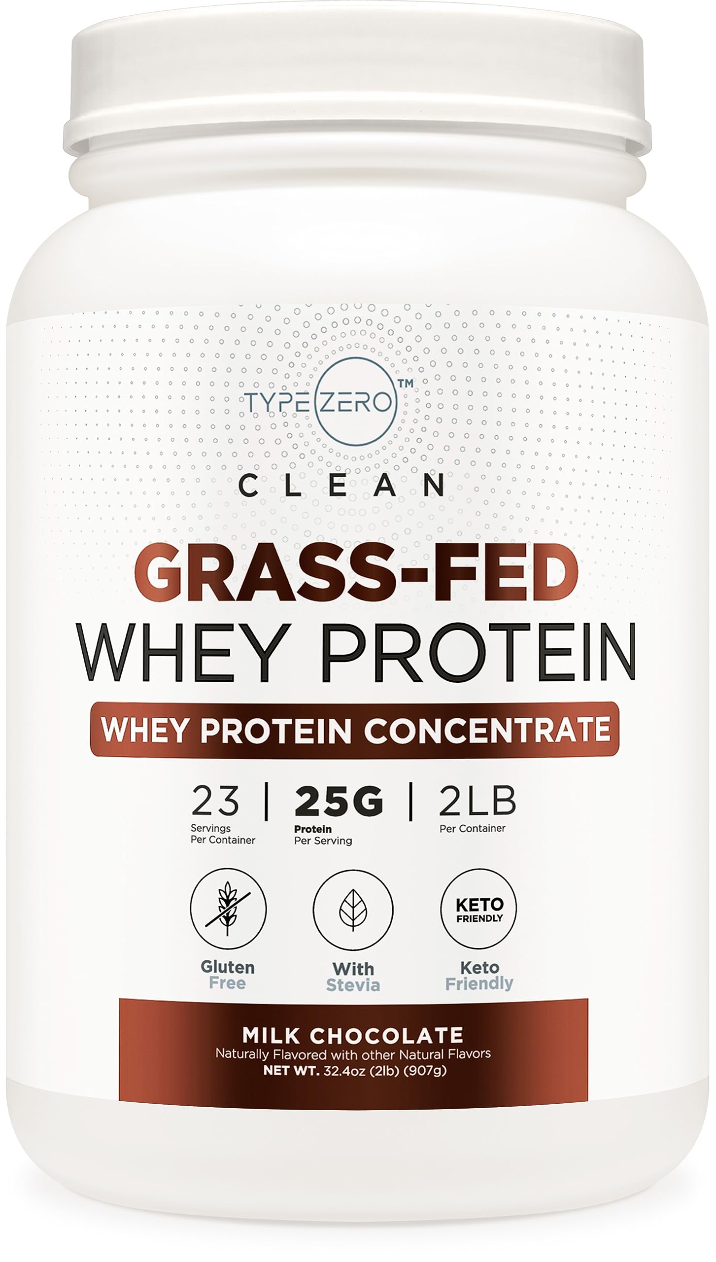 Type Zero Grass Fed Whey Protein Concentrate Powder (Chocolate, 2LBS) - Gluten Free Type Zero uk supplements
