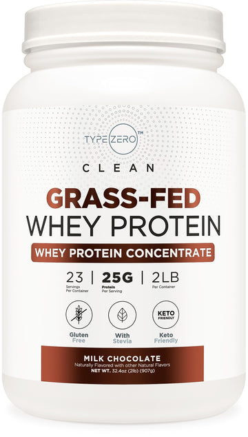 Type Zero Grass Fed Whey Protein Concentrate Powder (Chocolate, 2LBS) - Gluten Free Type Zero uk supplements