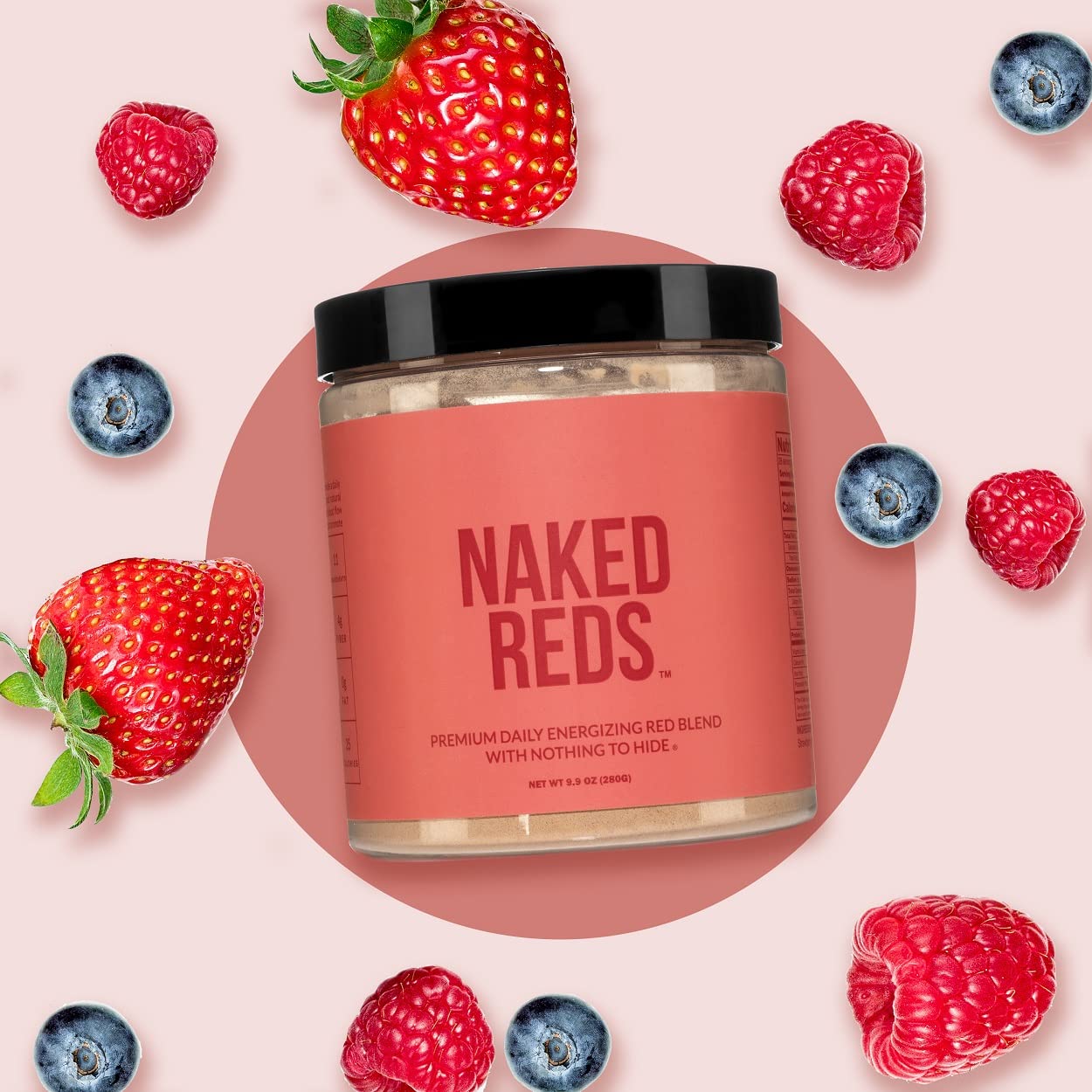 NAKED Reds Superfood Powder - Healthy, Energizing Polyphenol Fruit Powder Mix, No Fillers, No Additives, Vegan, Non-GMO, Gluten Free - 28 Servings NAKED uk supplements