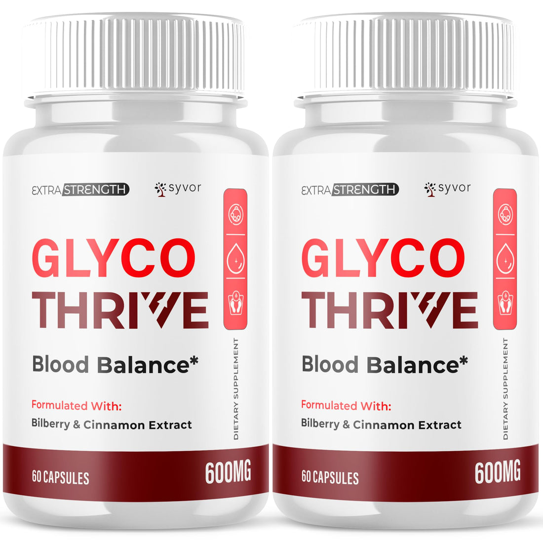 (2 Pack) Glyco Thrive Capsules, Official GlycoThrive Glycogen Support Pills with All Natural Ingredients, Advanced Formula Health Supplement with Max Strength Vitamins for Women & Men (120 Capsules) Syvor uk supplements