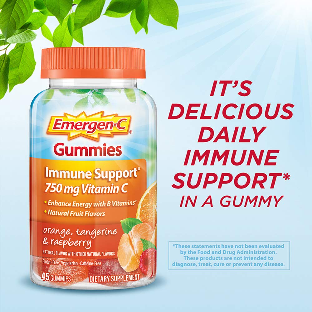 Emergen-C 750mg Vitamin C Gummies for Adults, Immunity Gummies with B Vitamins Emergen-C uk supplements
