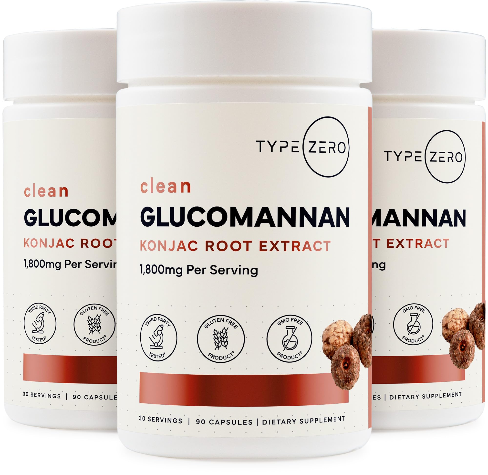 Type Zero Clean Glucomannan Konjac Root Extract (90 Capsules)(1,800 MG Per Serving) - 30 Servings, Non-GMO, Gluten Free Type Zero uk supplements