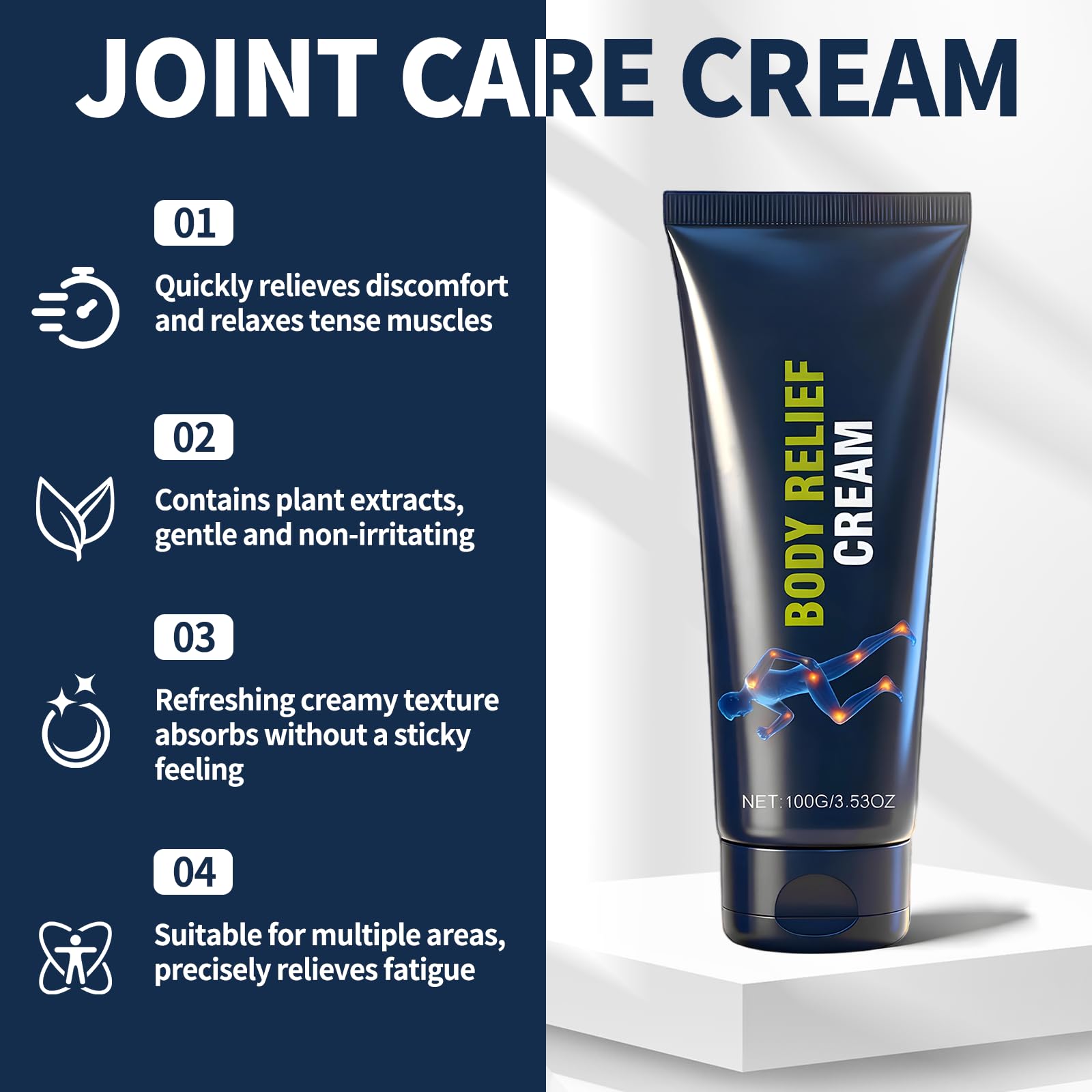 YIVANNUO 2PCS Neuropathy Relief Cream, Contains Arnica, Menthol, Msm, and Glucosamine, Suitable for Feet, Hands, Legs, Muscles, Joints, and Waist, Fast Absorption, Mild & All Natural YIVANNUO uk supplements