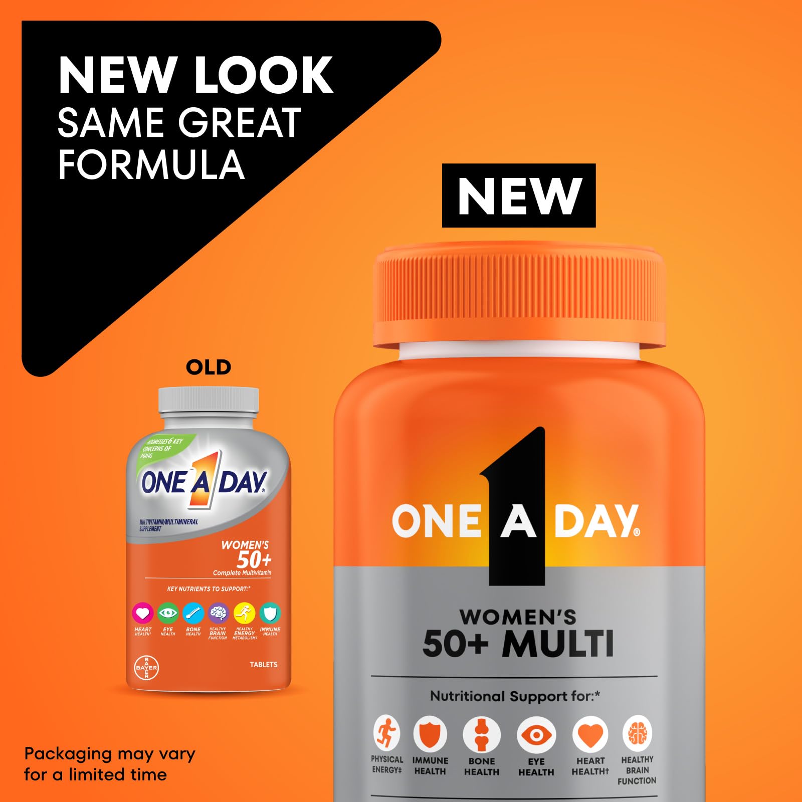 One A Day Multivitamin for Women 50 and Over Tablets, Womens Multivitamin 50 plus with Vitamins D, C, E, Zinc & Biotin, Daily Vitamins ONE A DAY uk supplements
