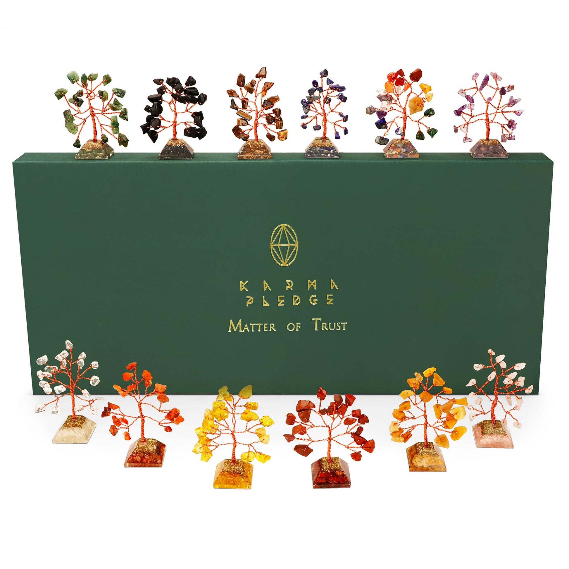 Crystal Tree Tree of Life 7 Chakra Healing Crystals & Stones for Positive Energy, Good Luck Gifts KARMAPLEDGE uk supplements